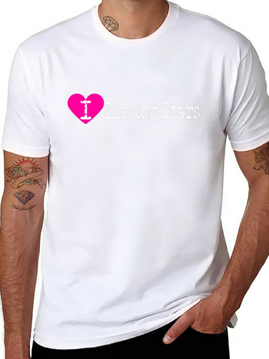I Heart Blazing Stars T-Shirt - Black Cotton Tee