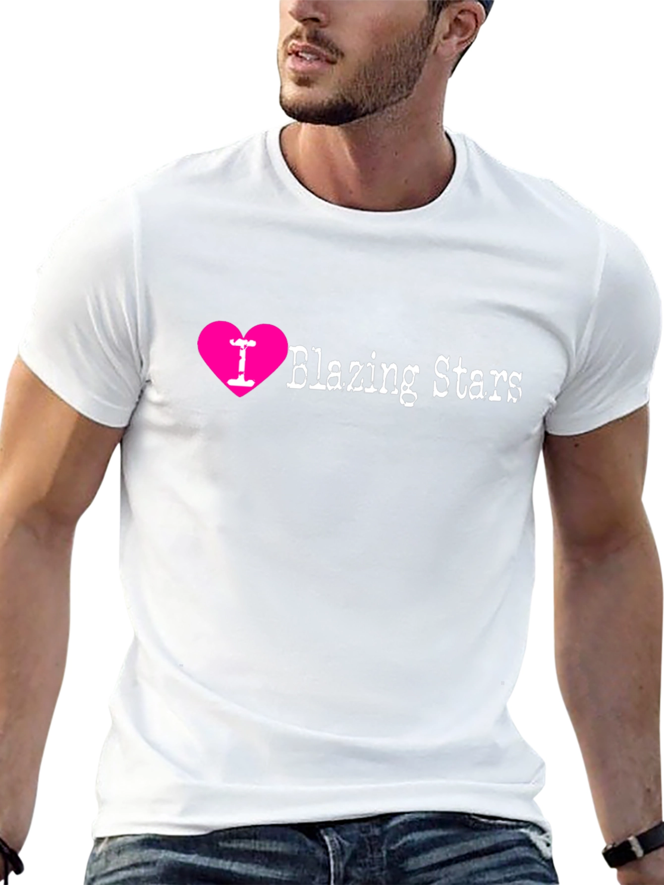 I Heart Blazing Stars T-Shirt - Black Cotton Tee