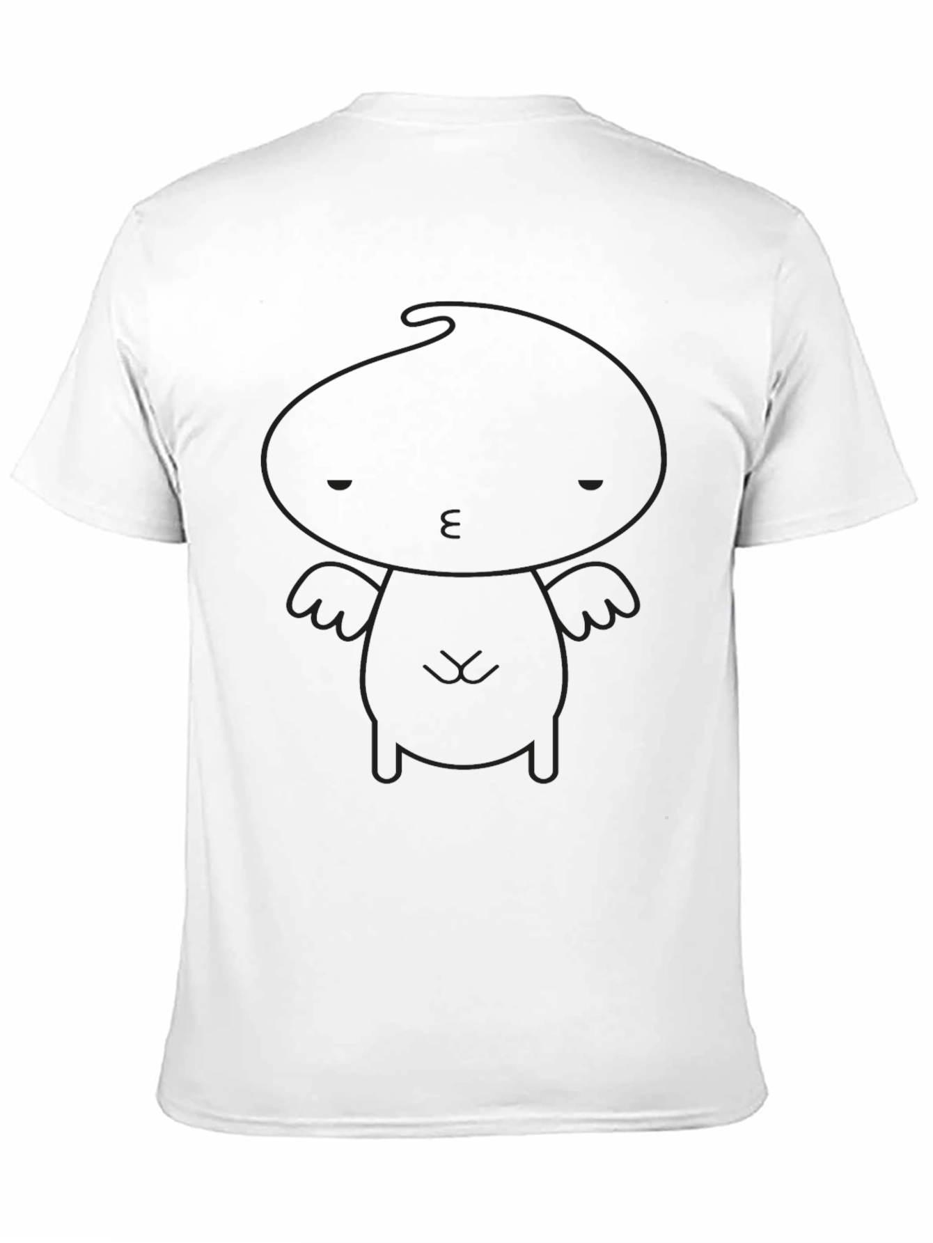Whimsical Black T-Shirt with Faint Graphic