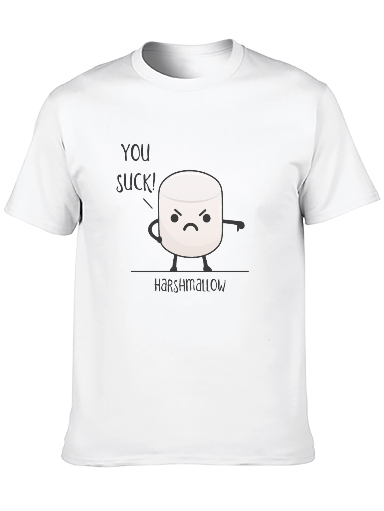 Harshmallow Graphic T-Shirt - Funny Marshmallow Tee