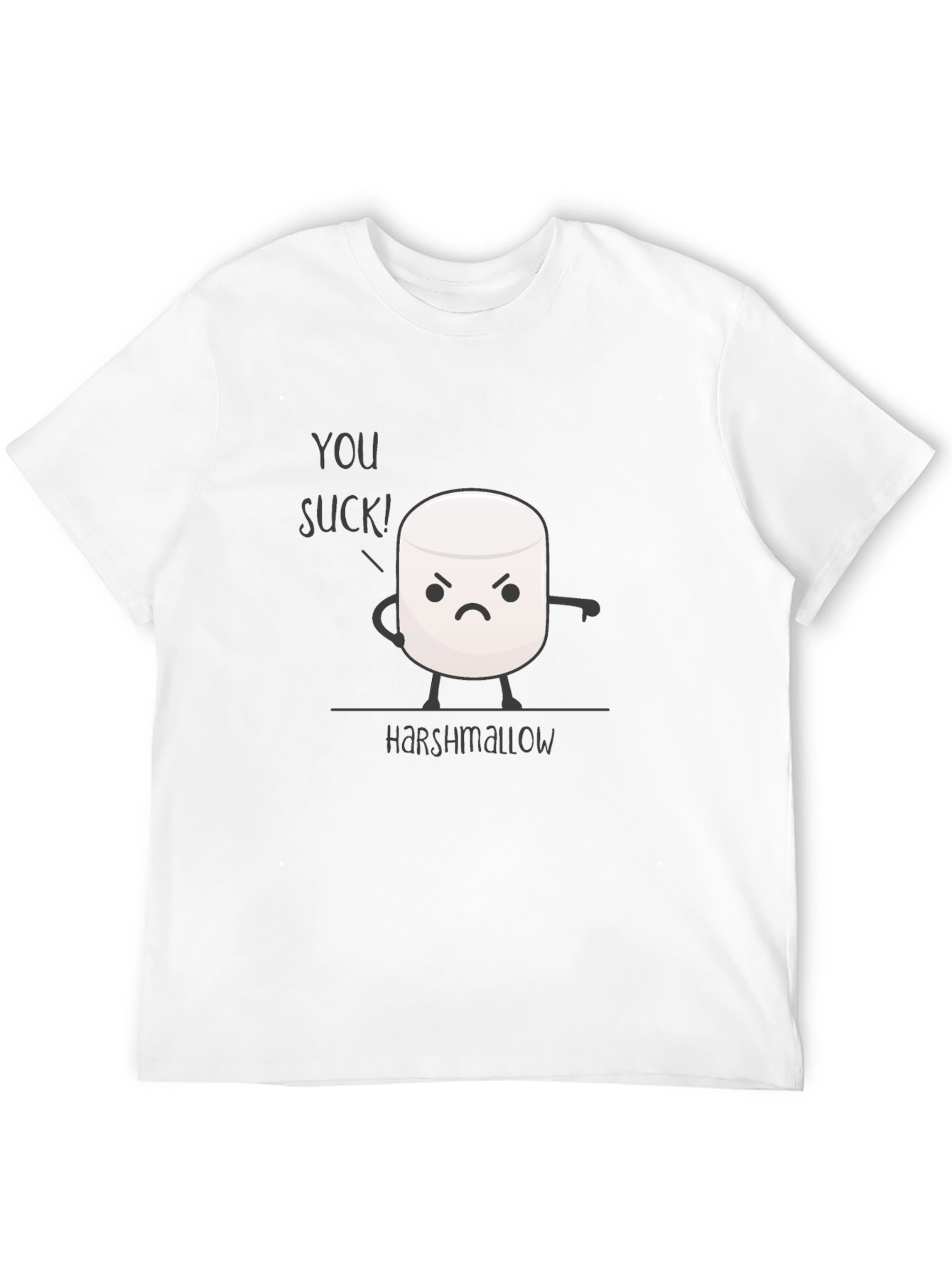 Harshmallow Graphic T-Shirt - Funny Marshmallow Tee