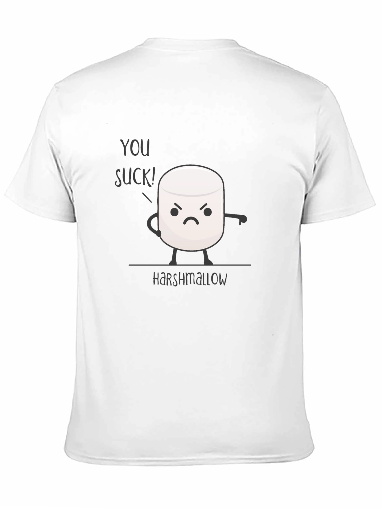 Harshmallow Graphic T-Shirt - Funny Marshmallow Tee