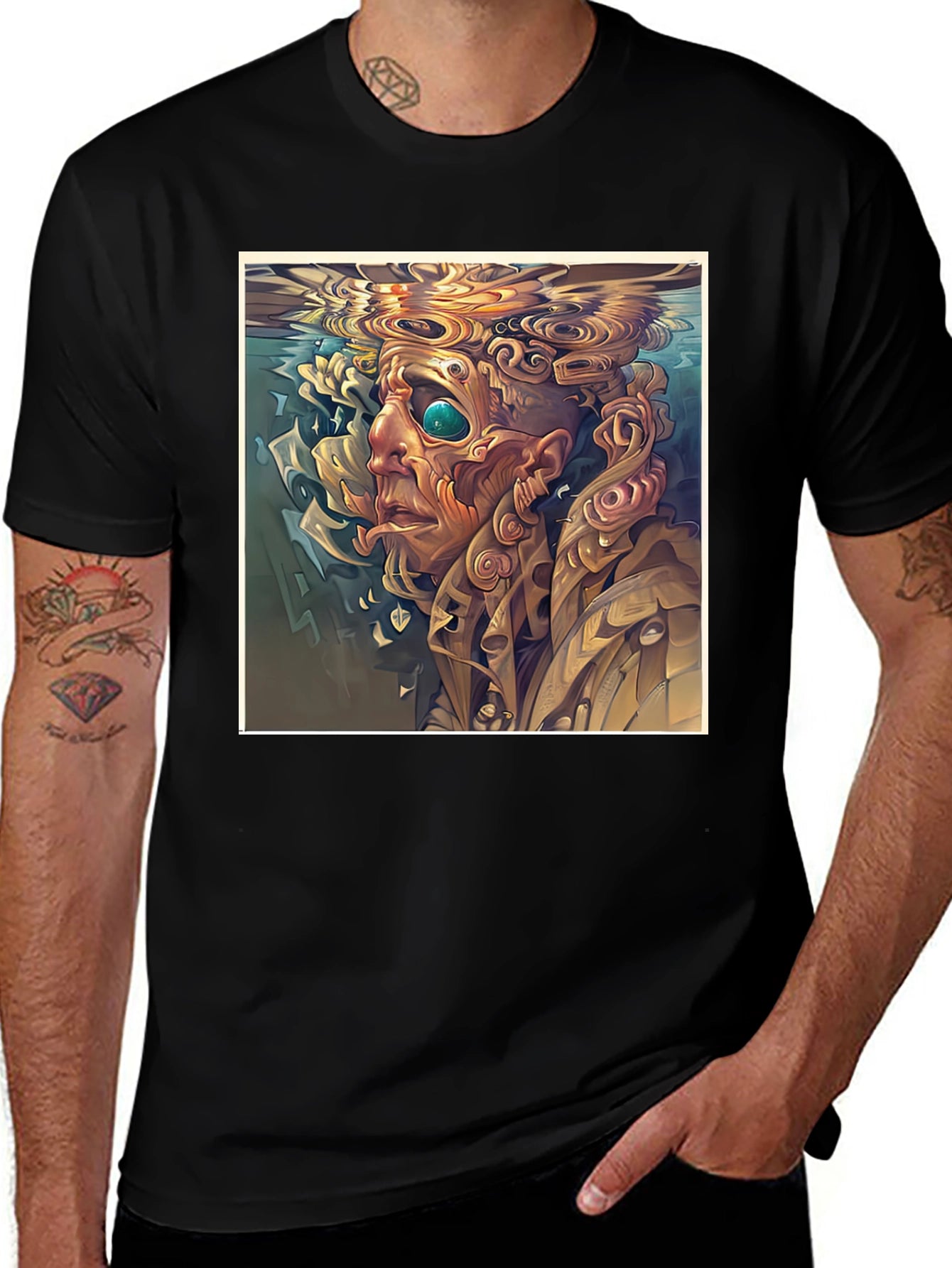 Abstract Portrait T-Shirt - Surreal Style