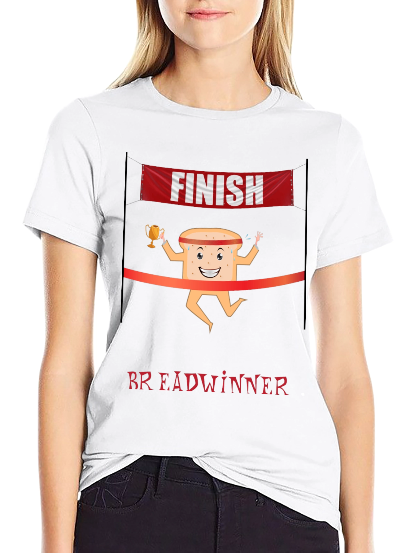 Breadwinner T-Shirt - Funny Cartoon Bread Design