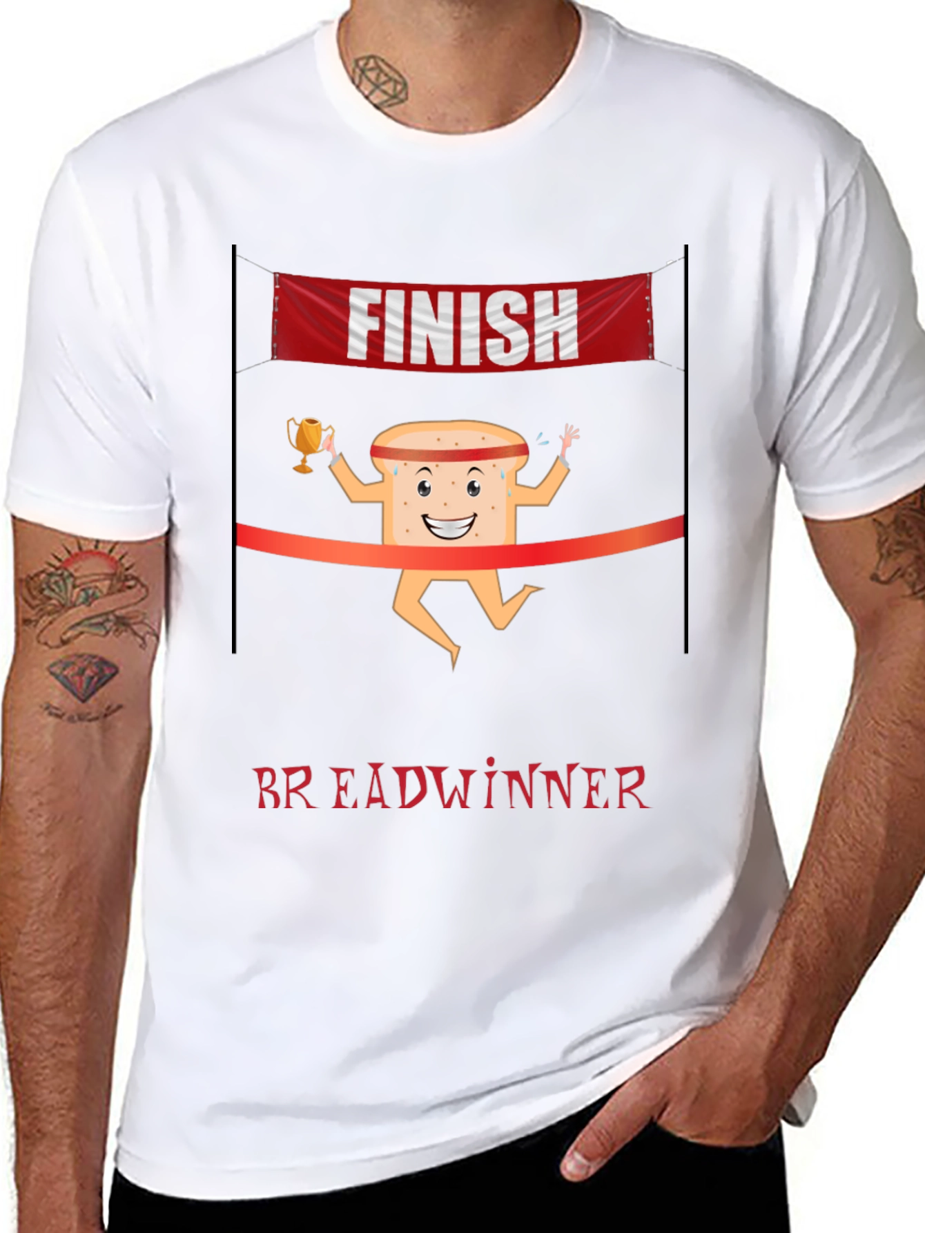 Breadwinner T-Shirt - Funny Cartoon Bread Design