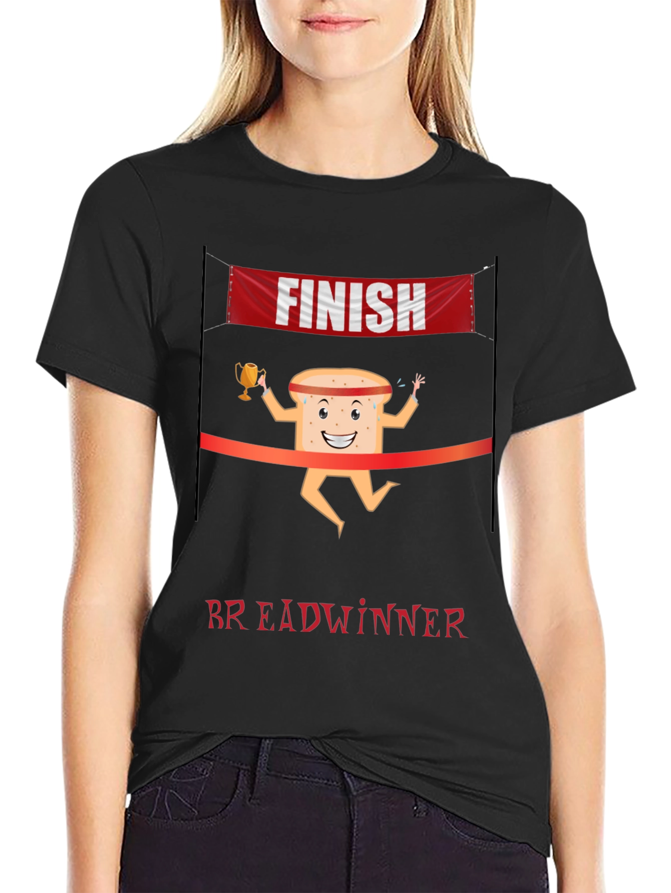 Breadwinner T-Shirt - Funny Cartoon Bread Design