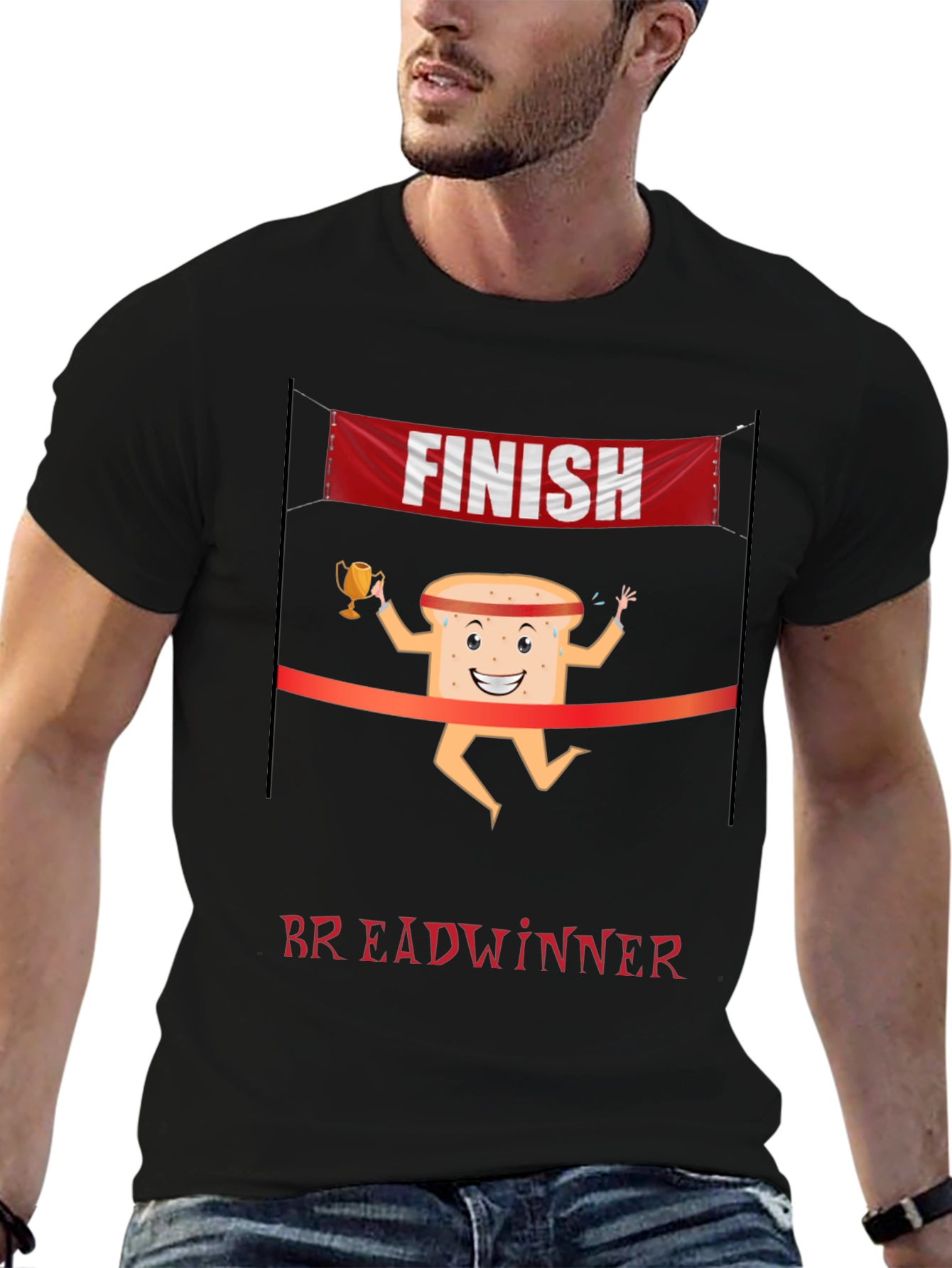 Breadwinner T-Shirt - Funny Cartoon Bread Design