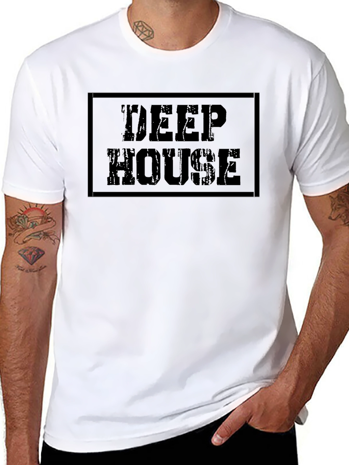 Deep House Music T-Shirt - Black Cotton Tee