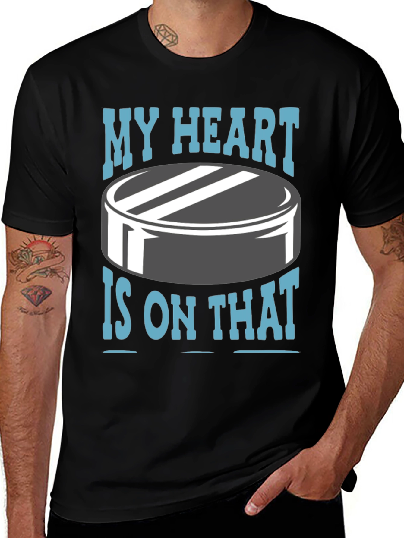 Hockey Puck Heart T-Shirt