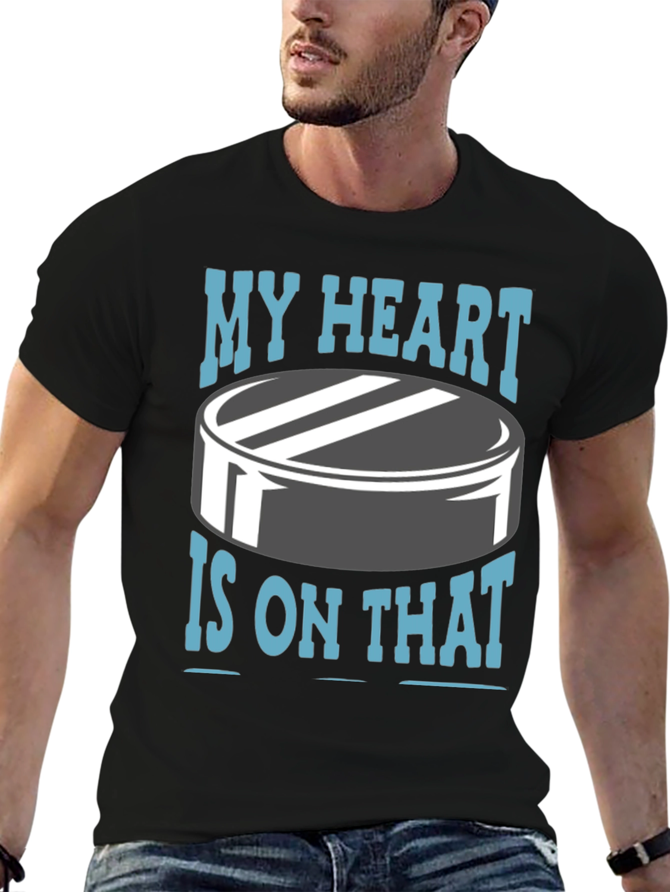 Hockey Puck Heart T-Shirt
