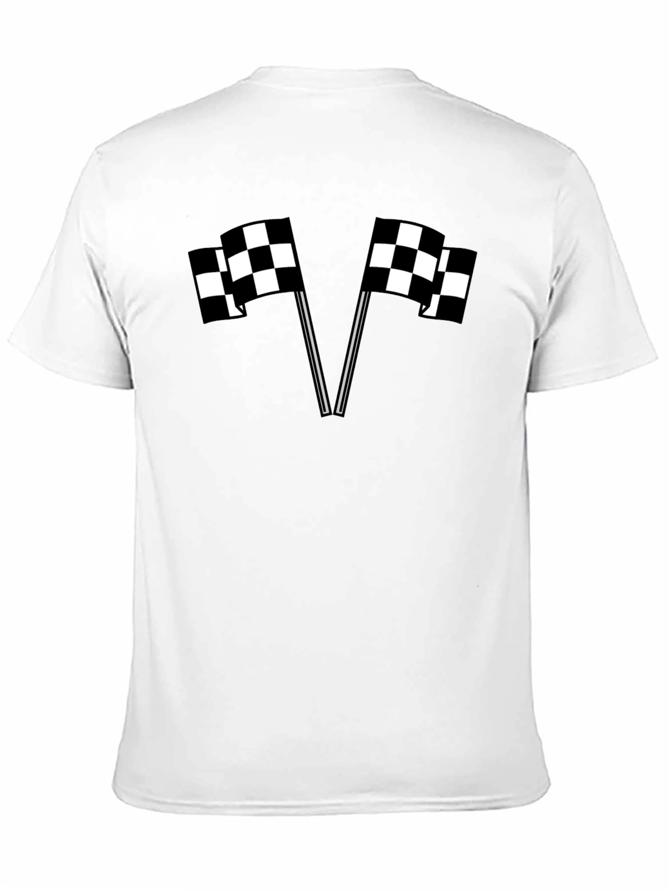 Checkered Flag Graphic T-Shirt - Racing Fan Tee
