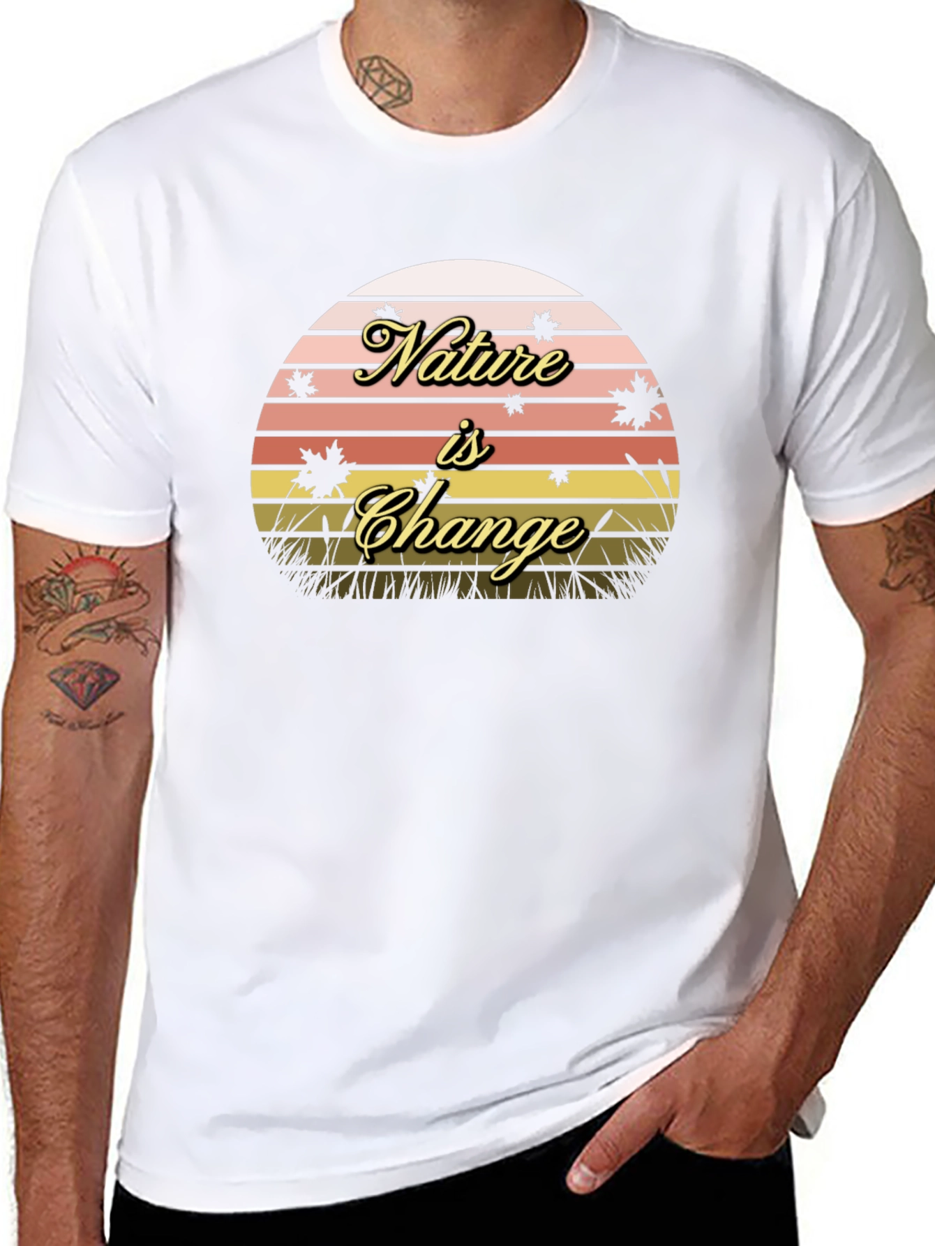 Nature is Change Black T-Shirt
