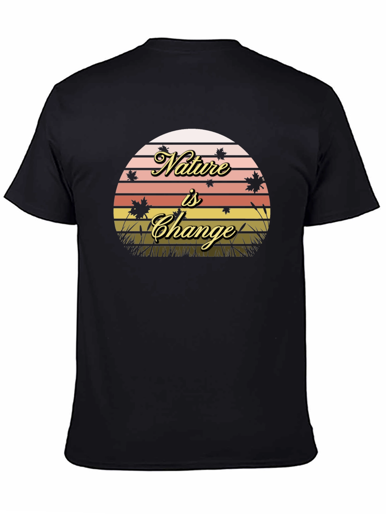Nature is Change Black T-Shirt