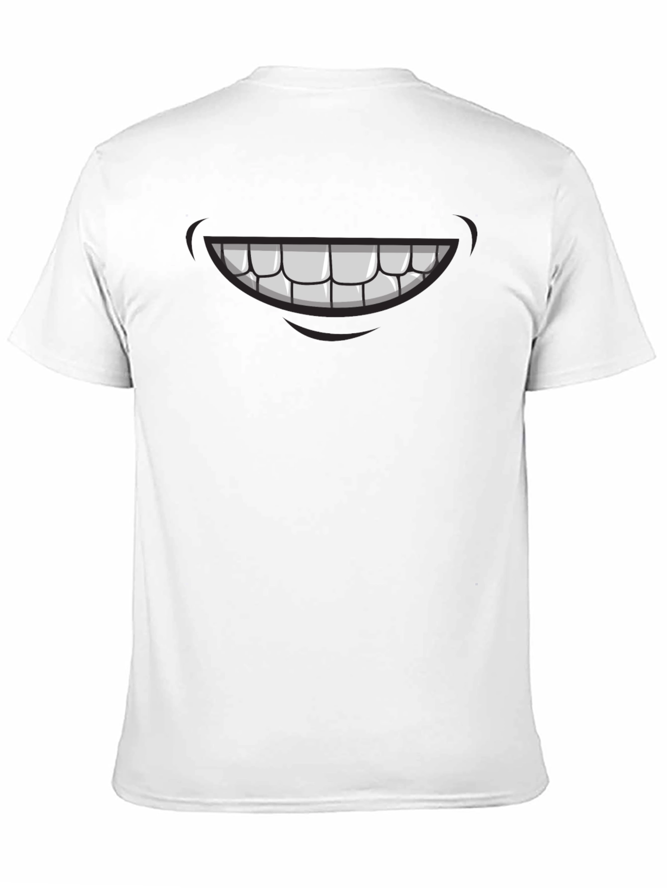 Cartoon Smile Graphic Tee - Mens Black T-Shirt