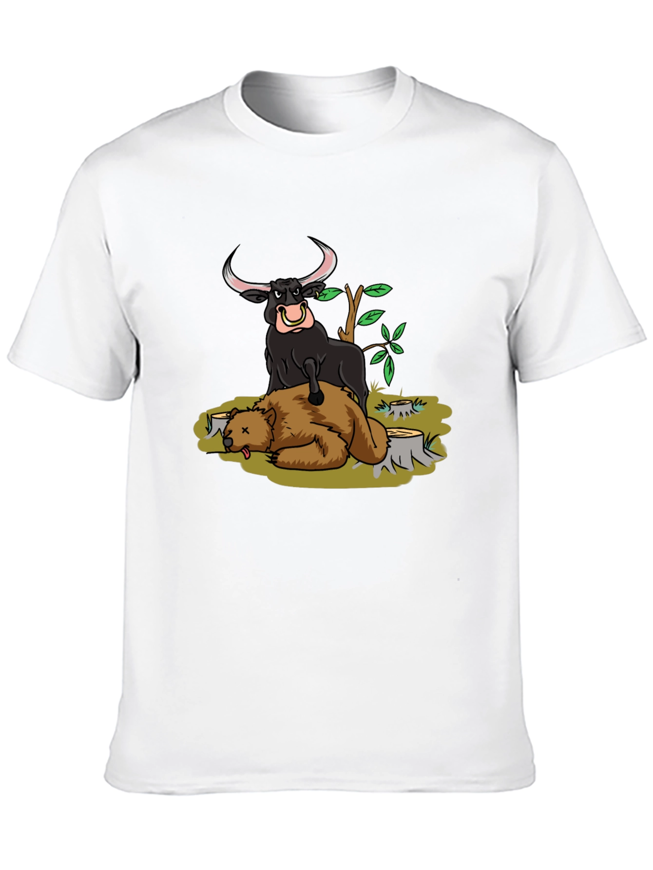 Bull vs Bear Black T-Shirt