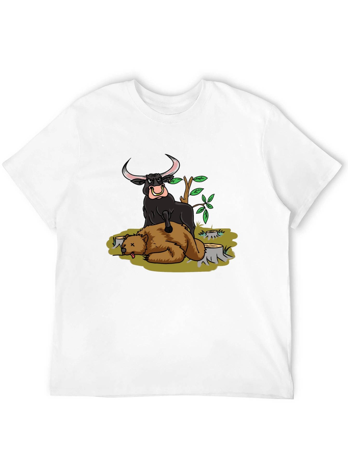 Bull vs Bear Black T-Shirt