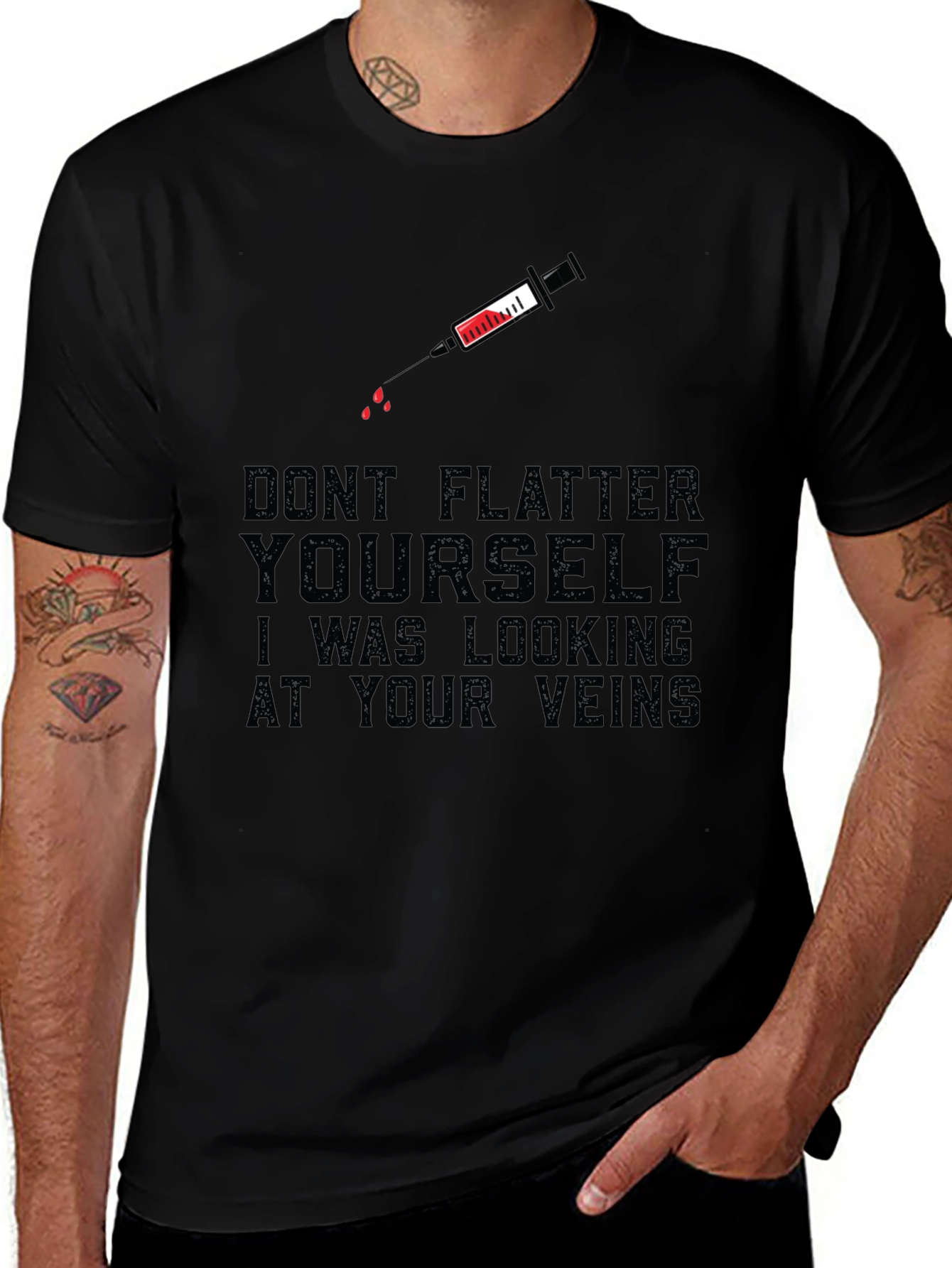 Dont Flatter Yourself Graphic Tee - Black Humor