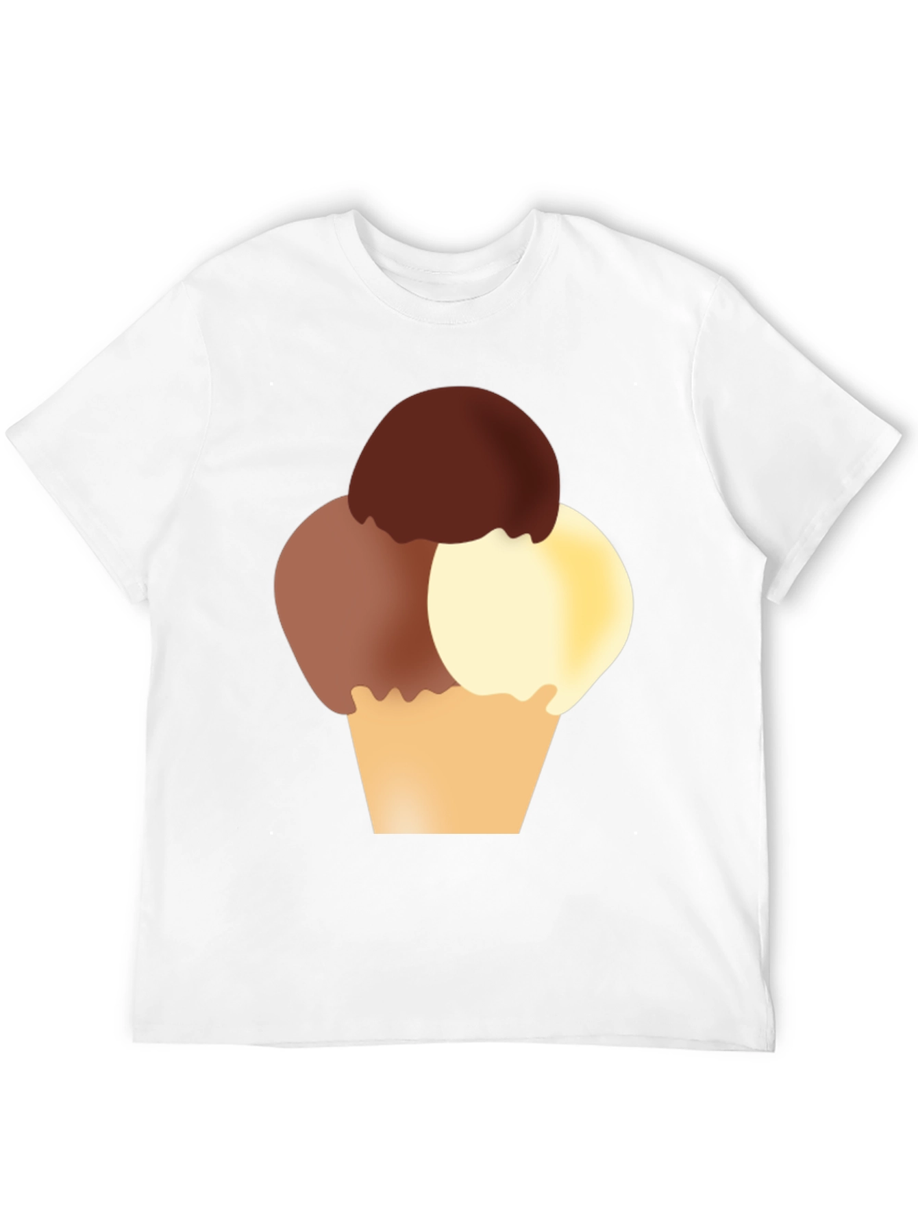 Ice Cream Graphic Tee - Black Cotton T-Shirt