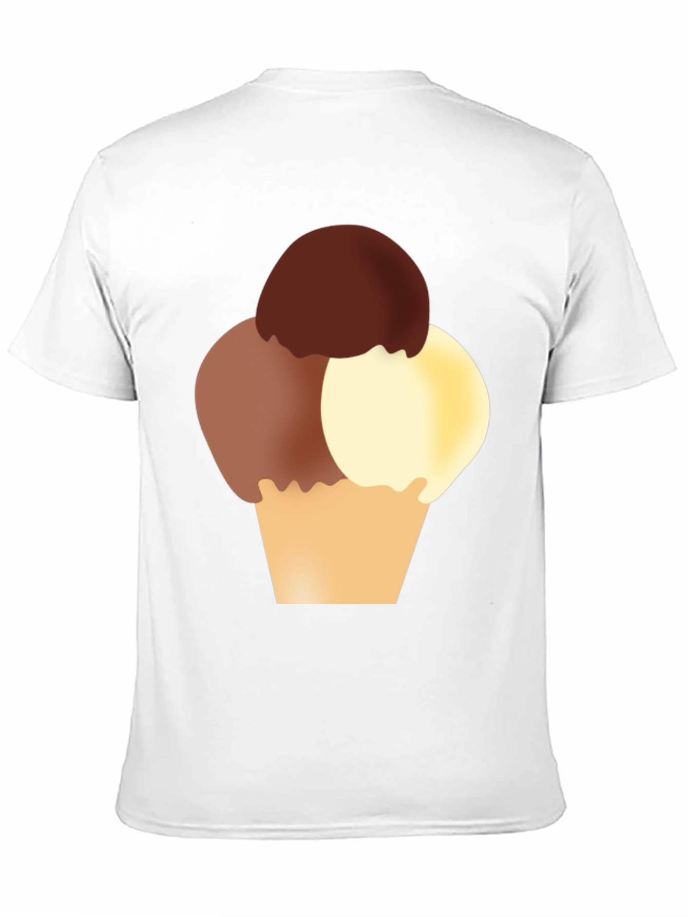Ice Cream Graphic Tee - Black Cotton T-Shirt