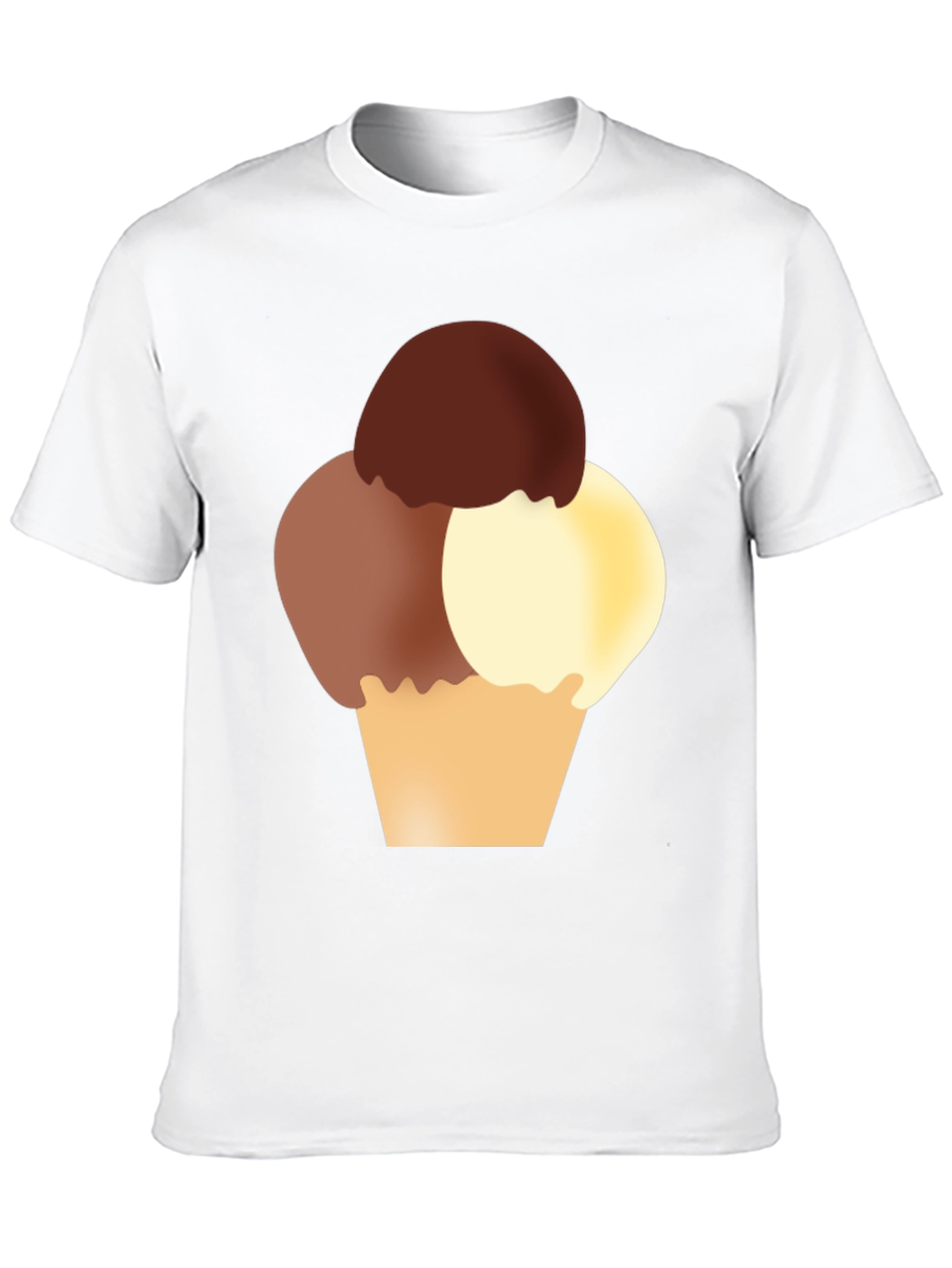 Ice Cream Graphic Tee - Black Cotton T-Shirt