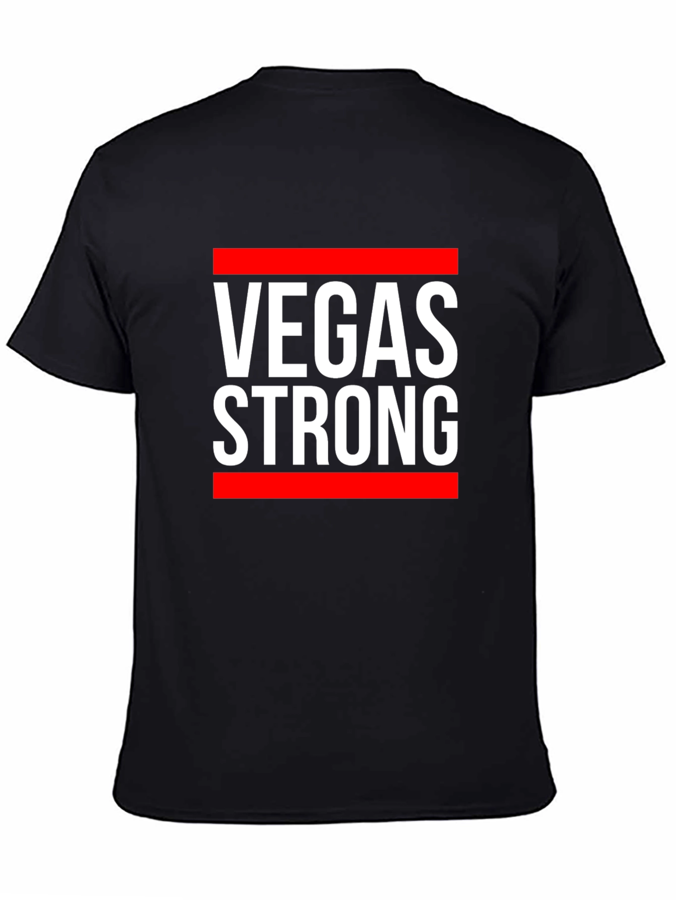 Vegas Strong Graphic Tee - Black Cotton T-Shirt