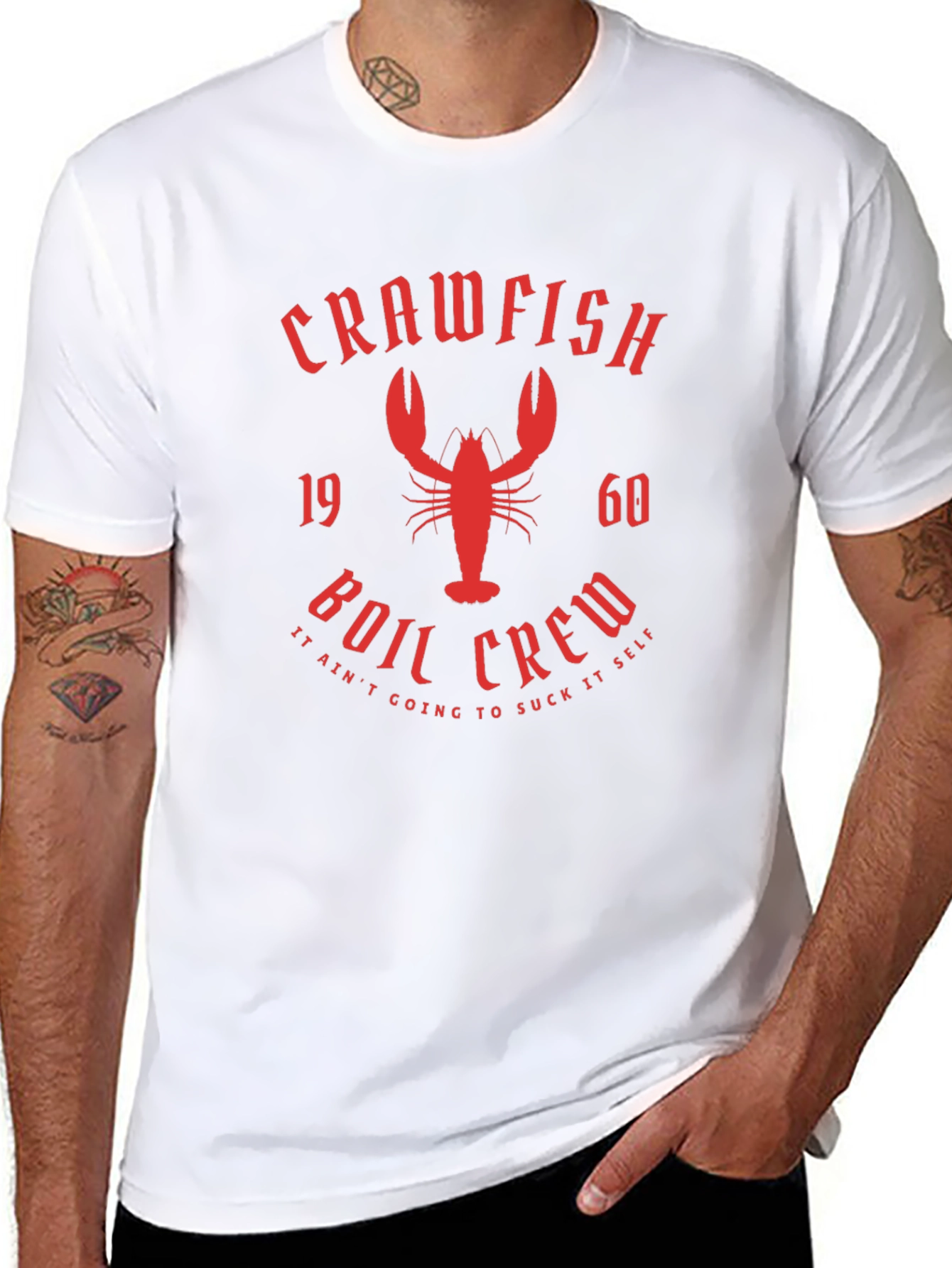 Crawfish Boil Crew Graphic T-Shirt - Black