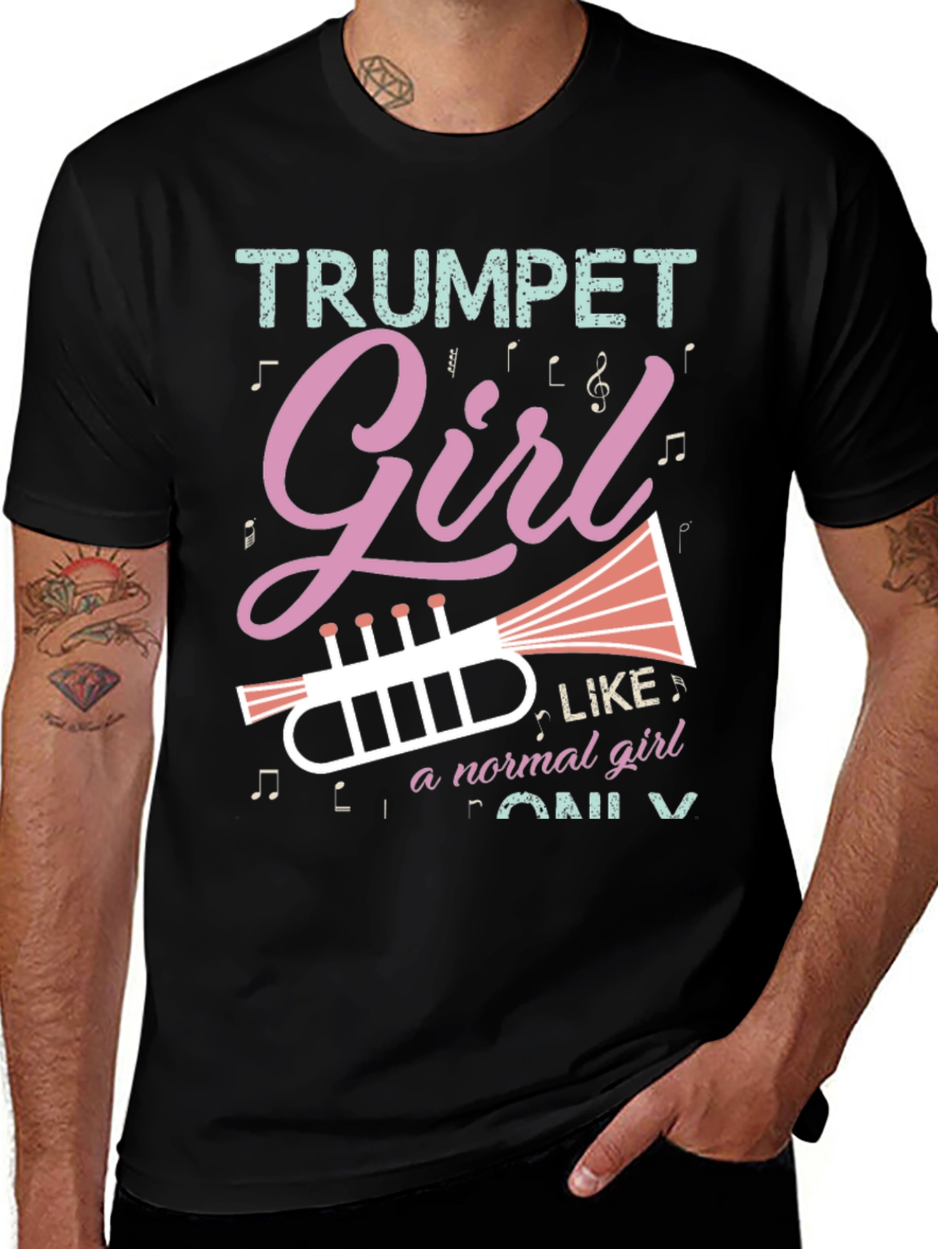 Trumpet Girl T-Shirt - Musical Instrument Tee