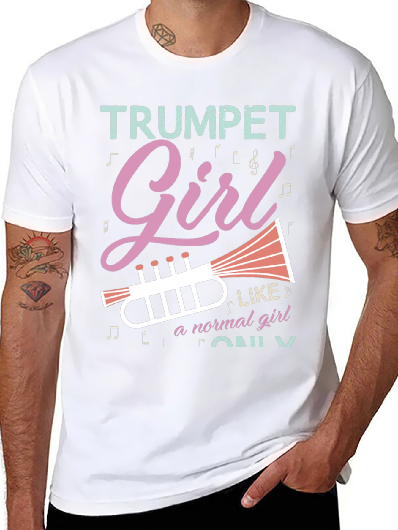 Trumpet Girl T-Shirt - Musical Instrument Tee