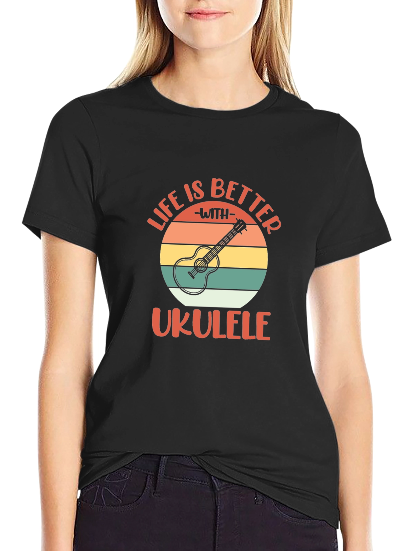 Life is Better with Ukulele Graphic T-Shirt