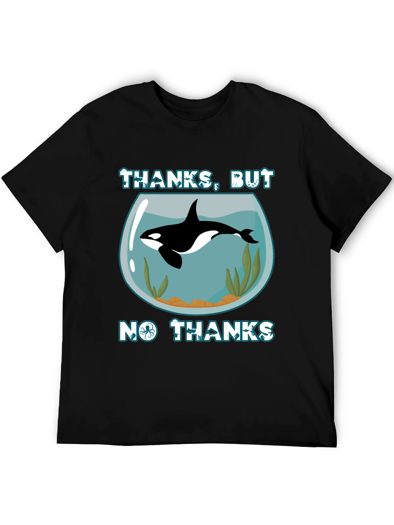 Humorous Orca Aquarium Graphic T-Shirt