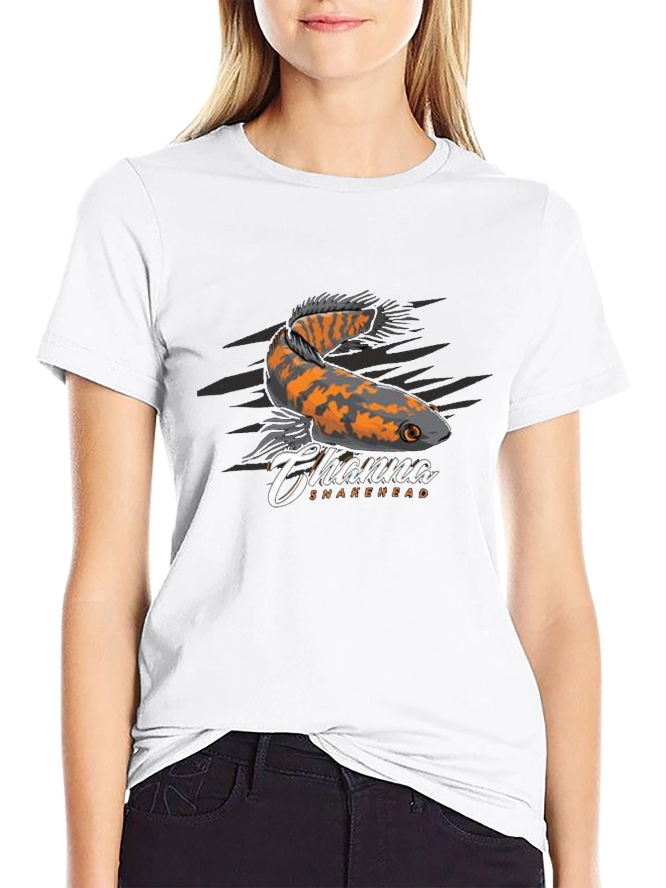 Channa Snakehead Graphic Tee - Cool Fish Design