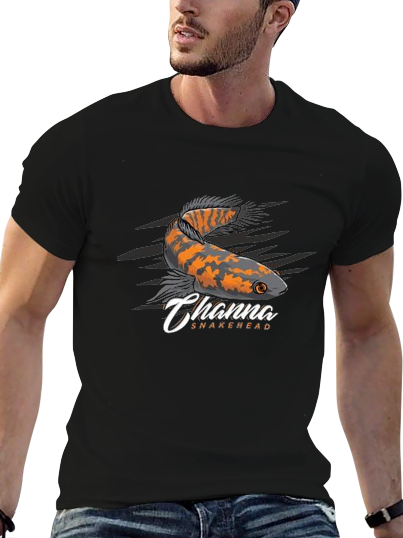 Channa Snakehead Graphic Tee - Cool Fish Design