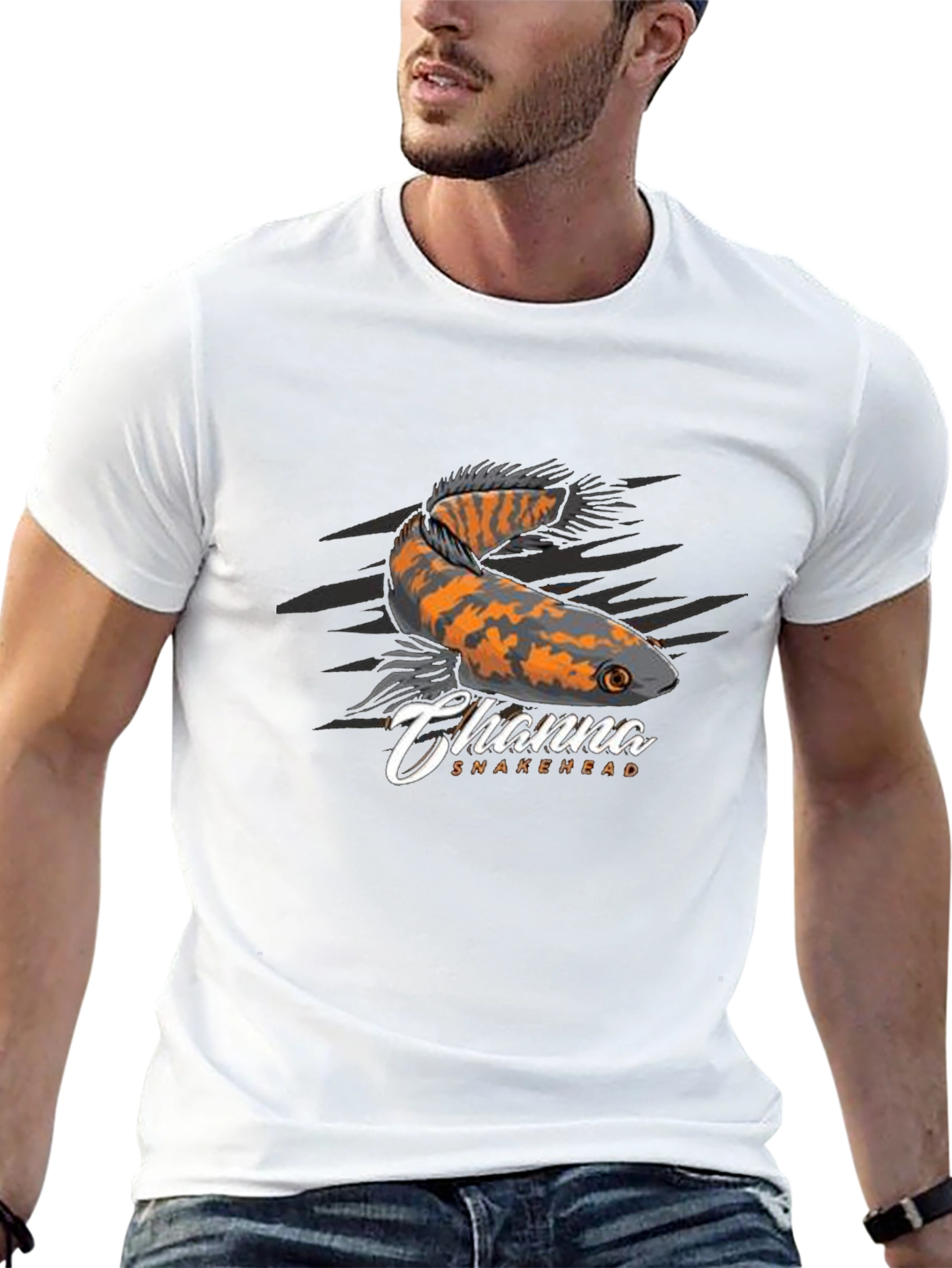 Channa Snakehead Graphic Tee - Cool Fish Design