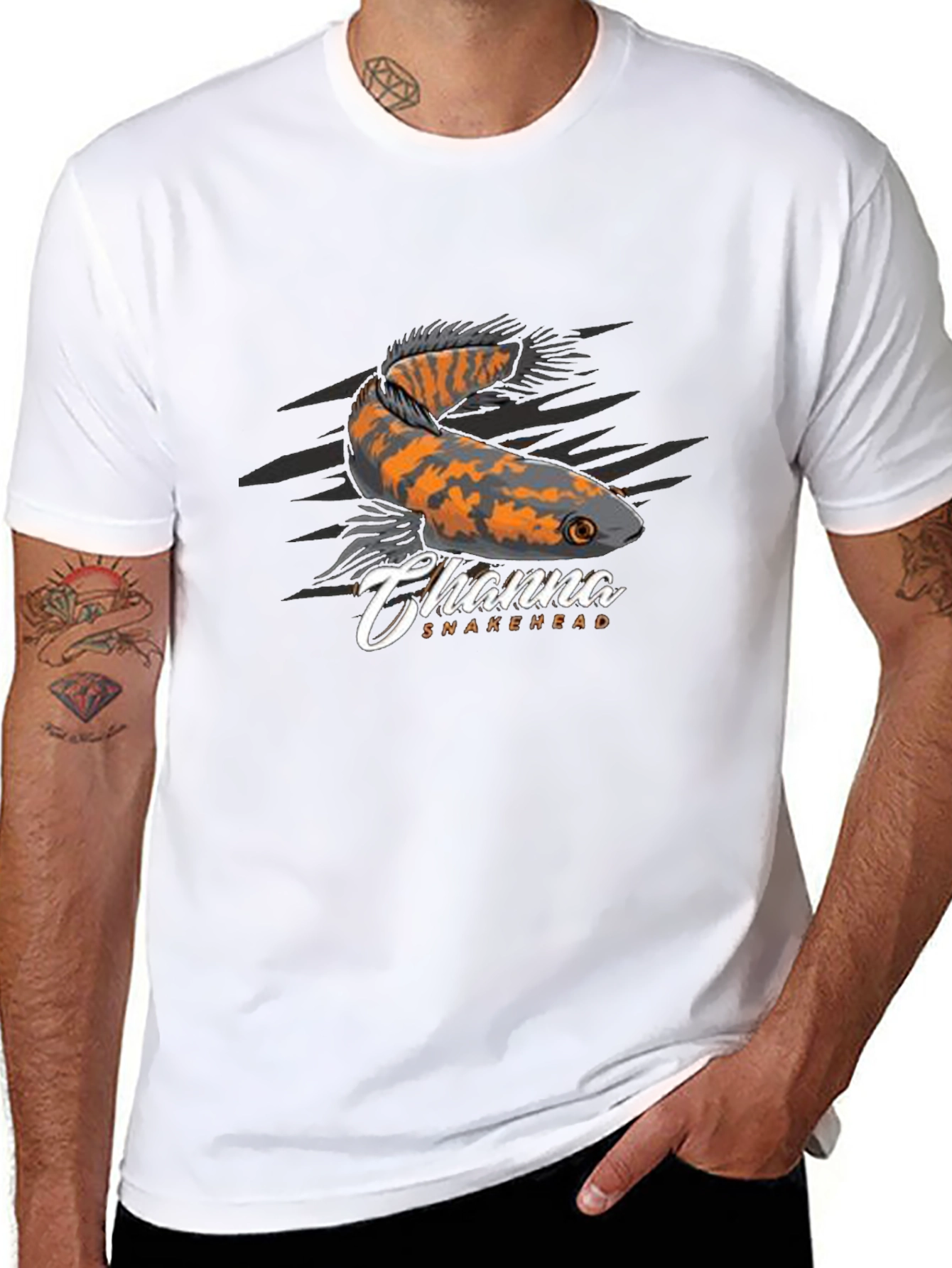Channa Snakehead Graphic Tee - Cool Fish Design