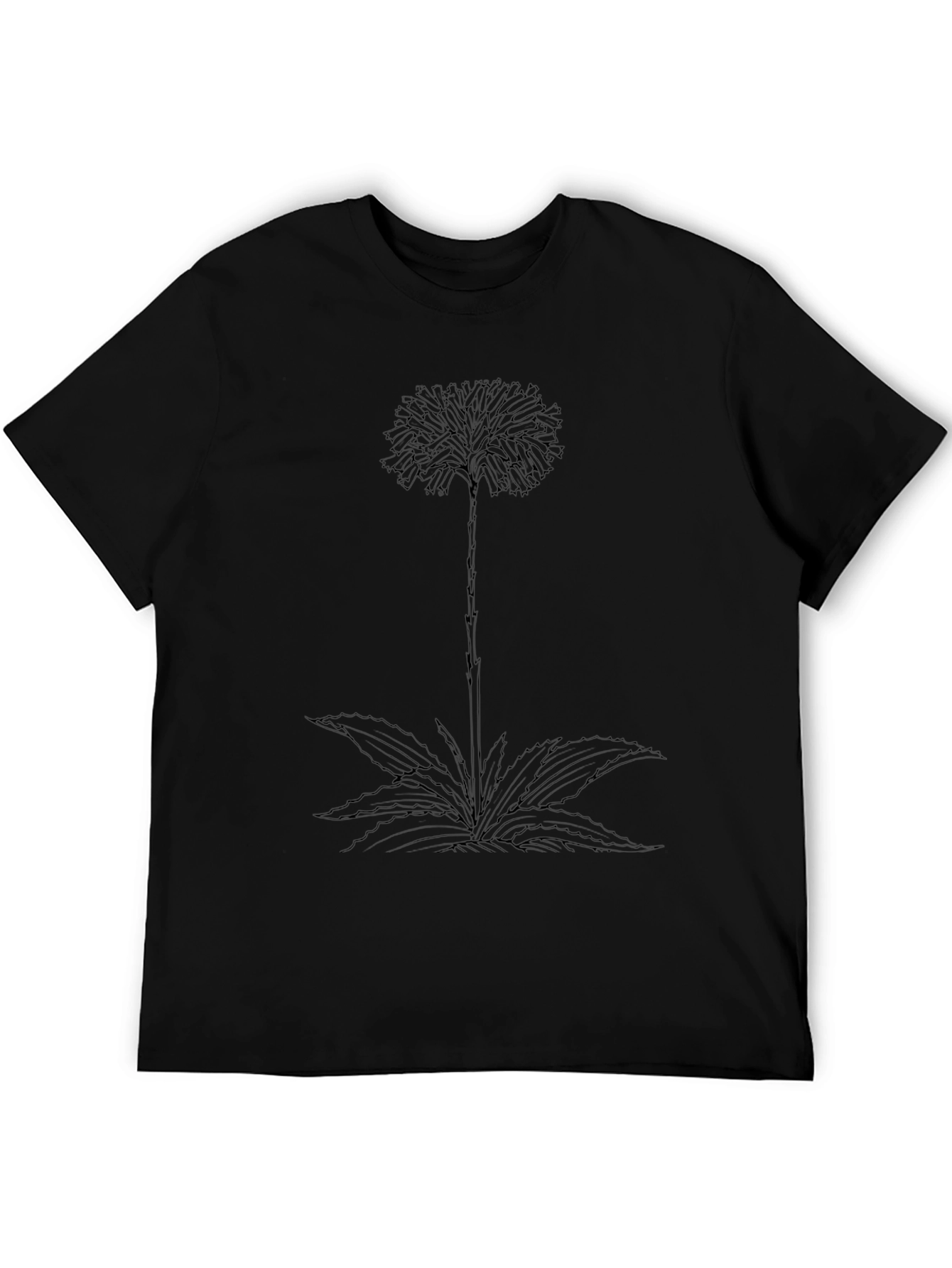 Botanical Graphic Tee - Black Cotton Comfort