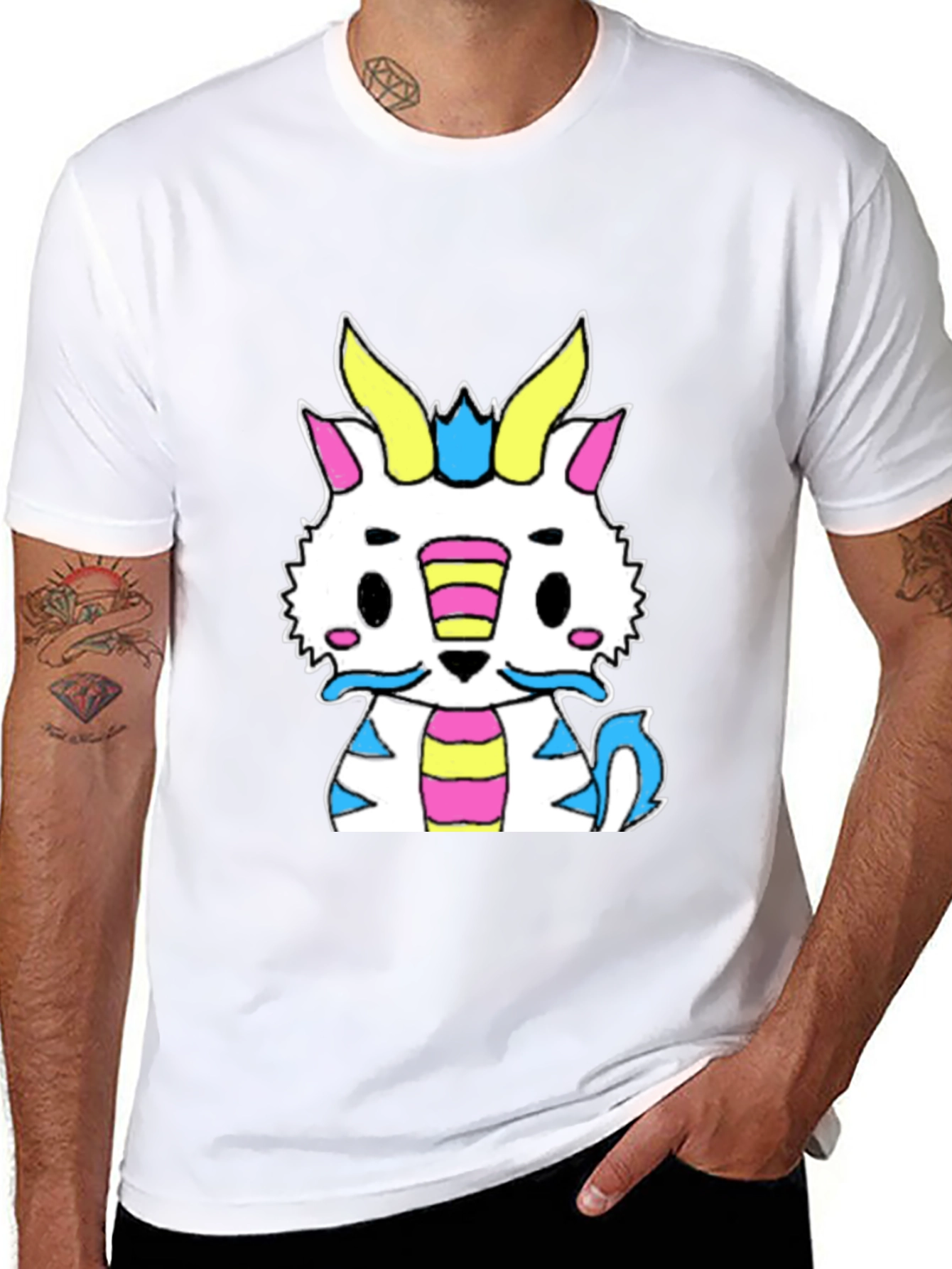Anime-Style Kawaii Creature Graphic Tee