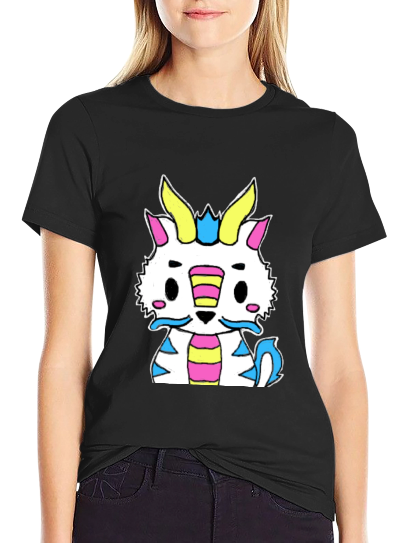 Anime-Style Kawaii Creature Graphic Tee