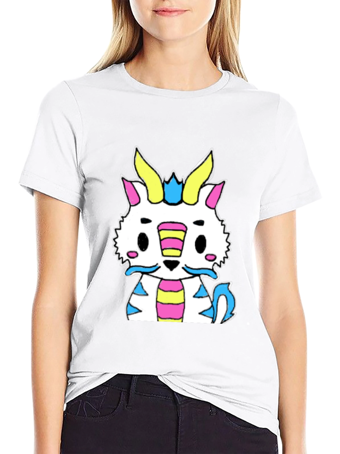 Anime-Style Kawaii Creature Graphic Tee