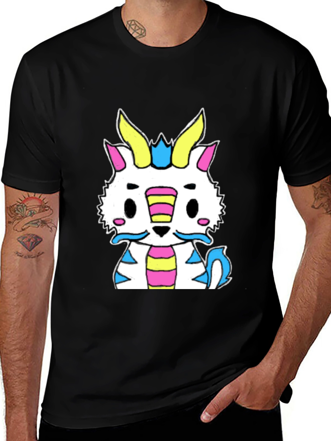 Anime-Style Kawaii Creature Graphic Tee