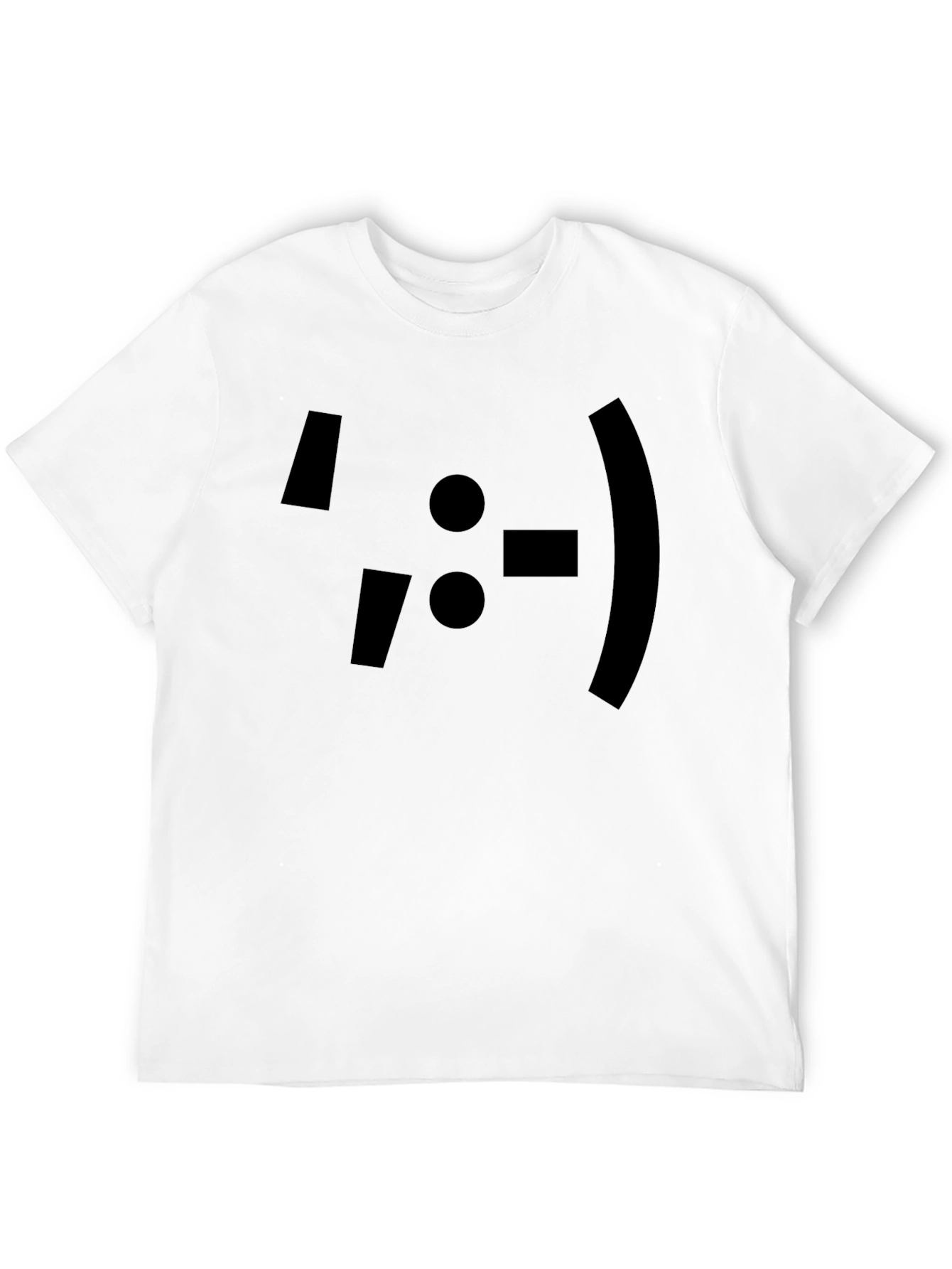 Emoticon Graphic Print Black T-Shirt