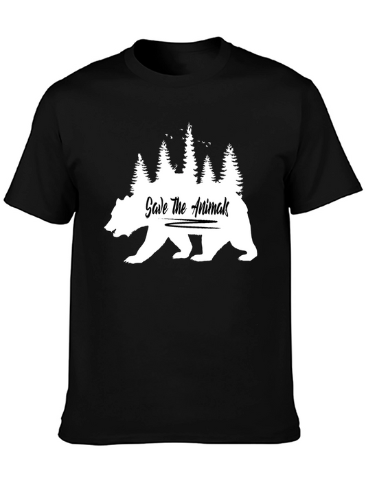Save The Animals Bear Graphic Tee