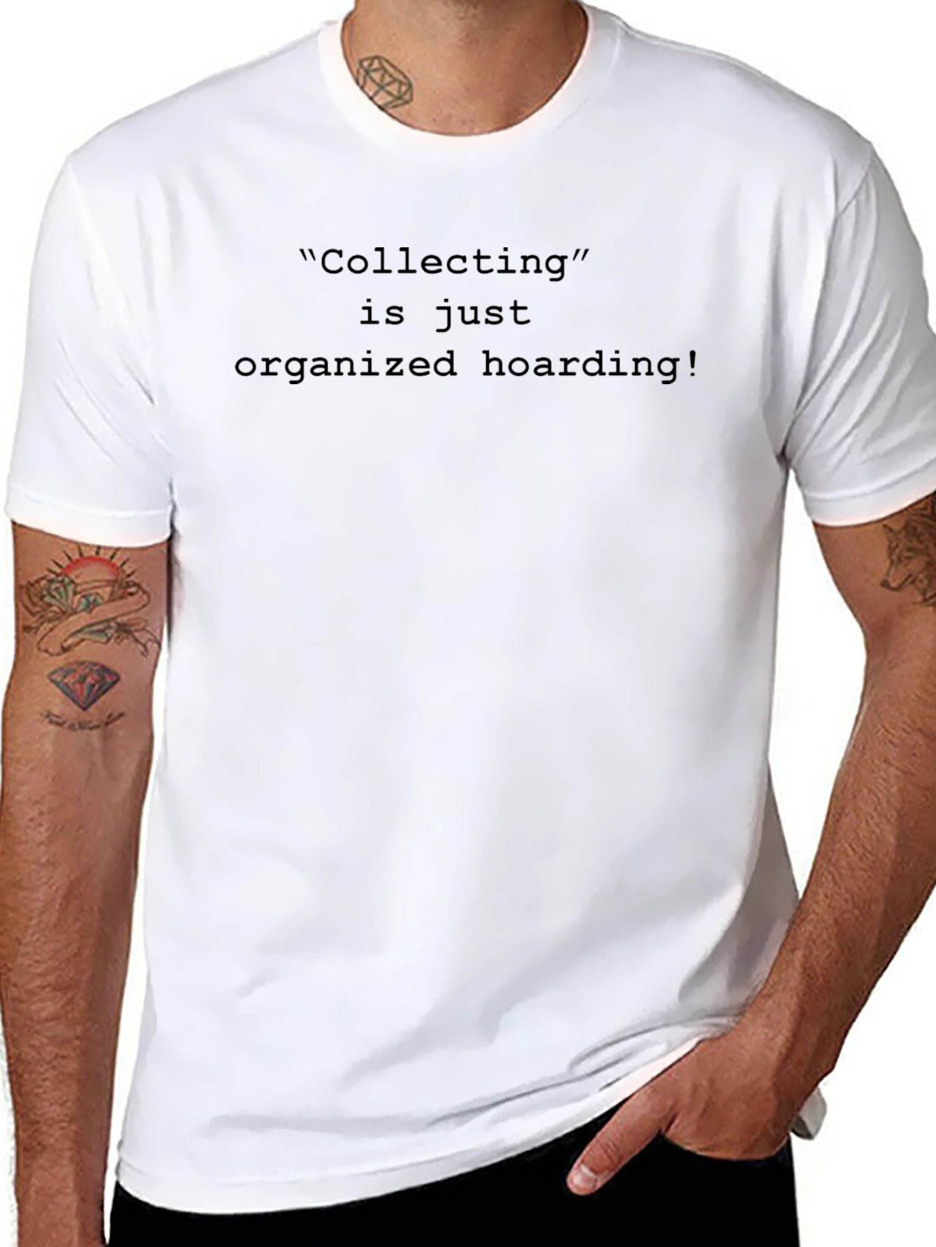 Collecting is Organized Hoarding Mens Black T-Shirt