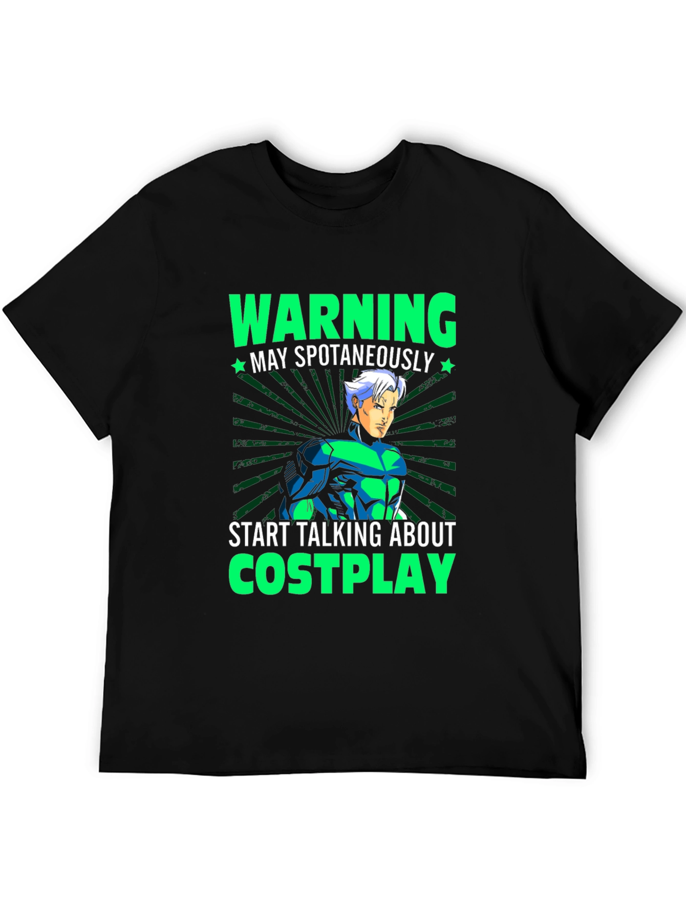 Warning May Spontaneously Talk Cosplay T-Shirt