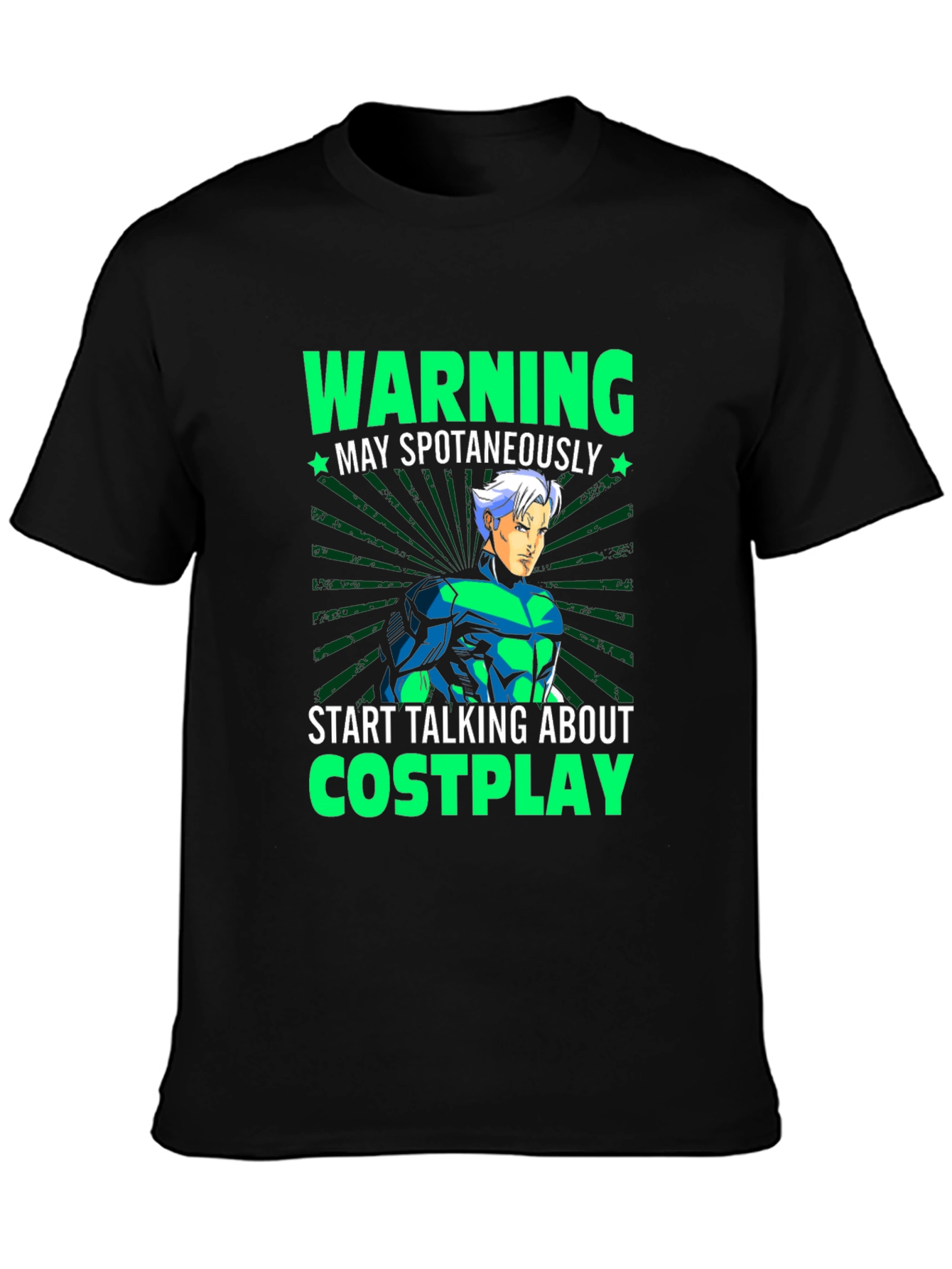 Warning May Spontaneously Talk Cosplay T-Shirt