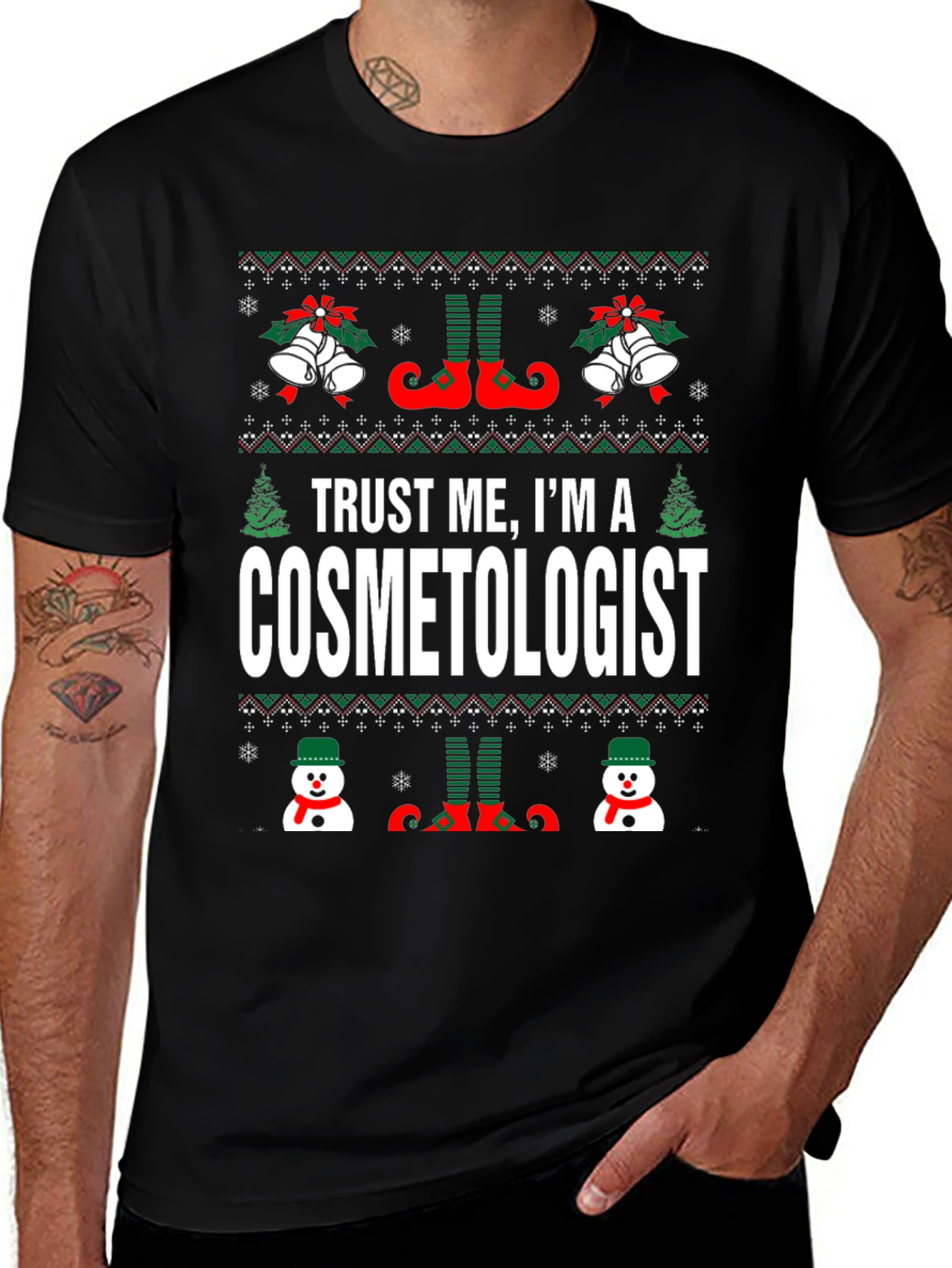 Cosmetologist Ugly Christmas T-Shirt