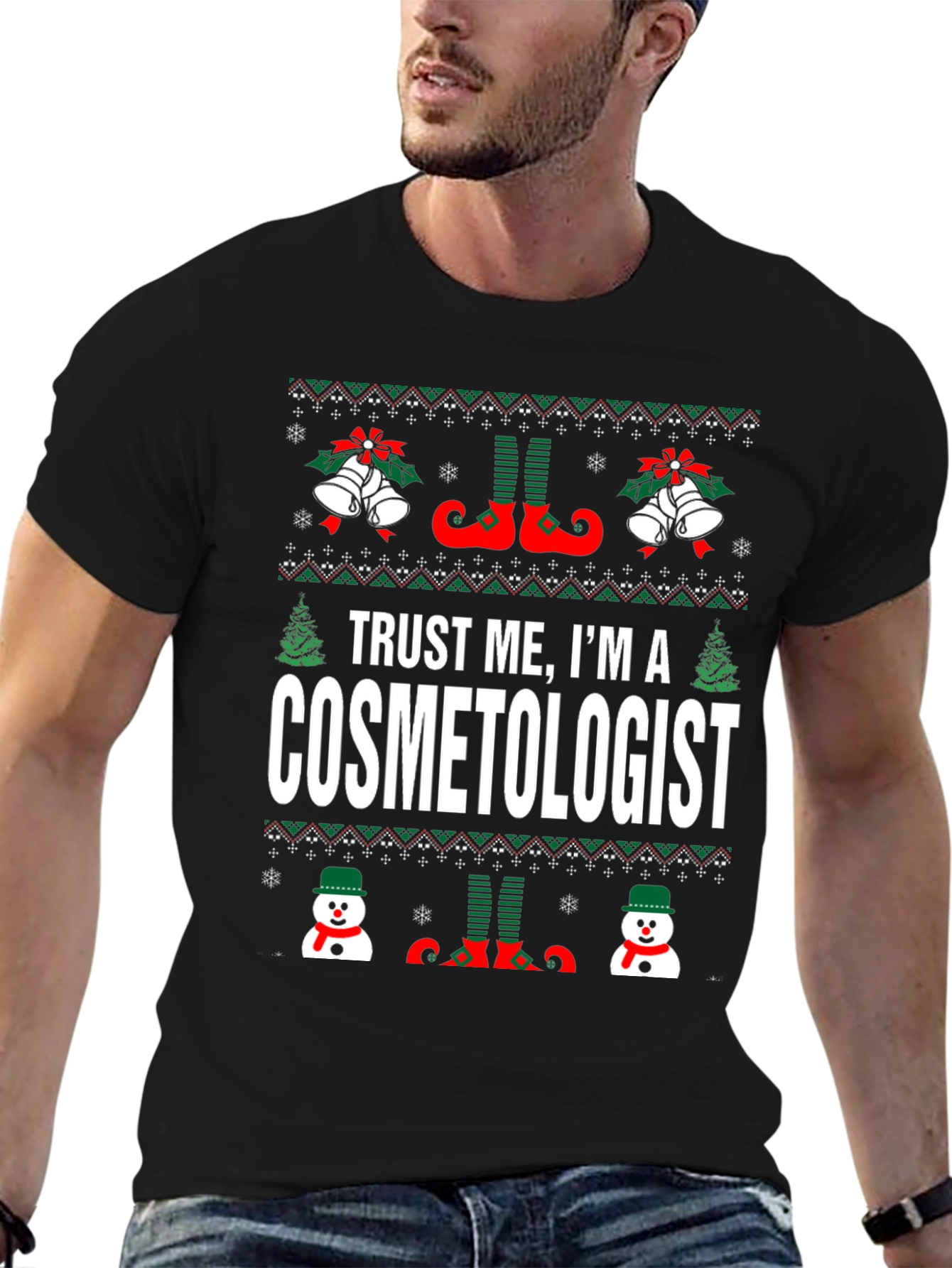 Cosmetologist Ugly Christmas T-Shirt