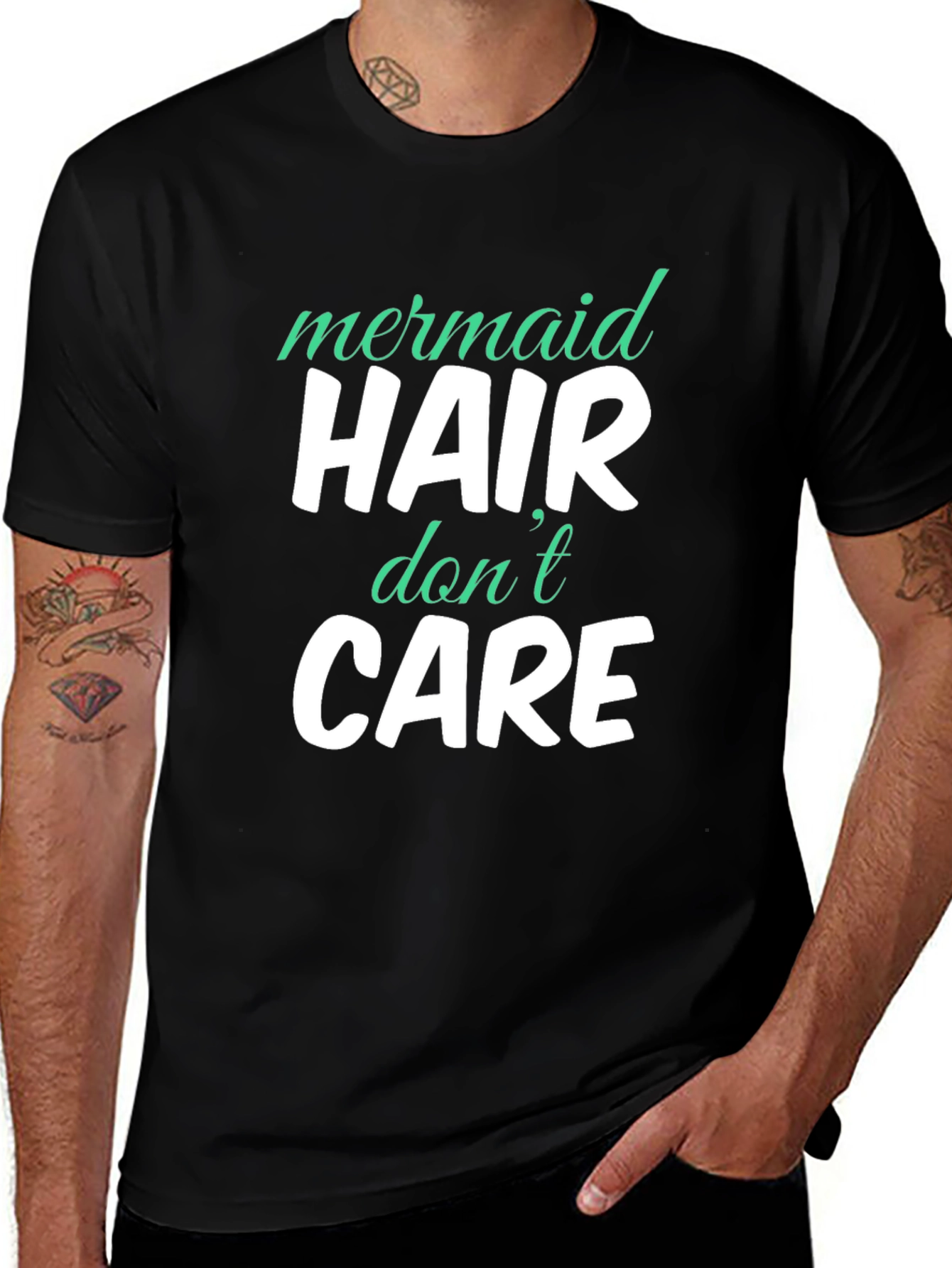 Mermaid Hair Dont Care Graphic T-Shirt