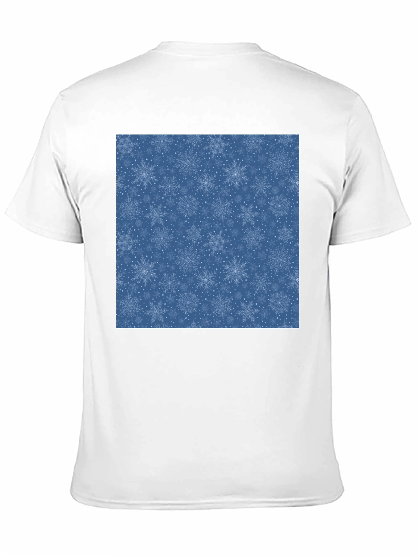 Snowflake Pattern Black T-Shirt