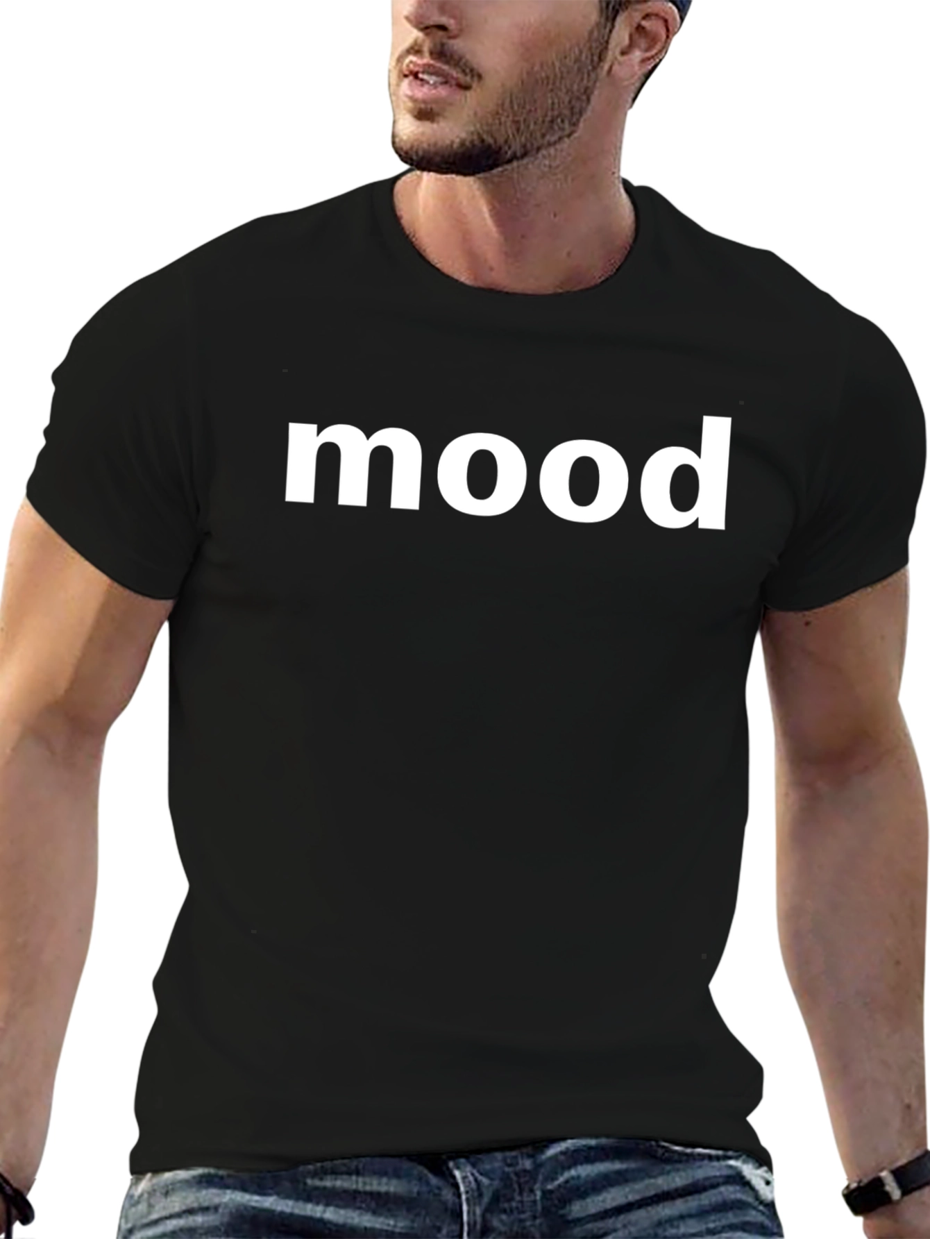 Mood Graphic Tee - Black Cotton T-Shirt