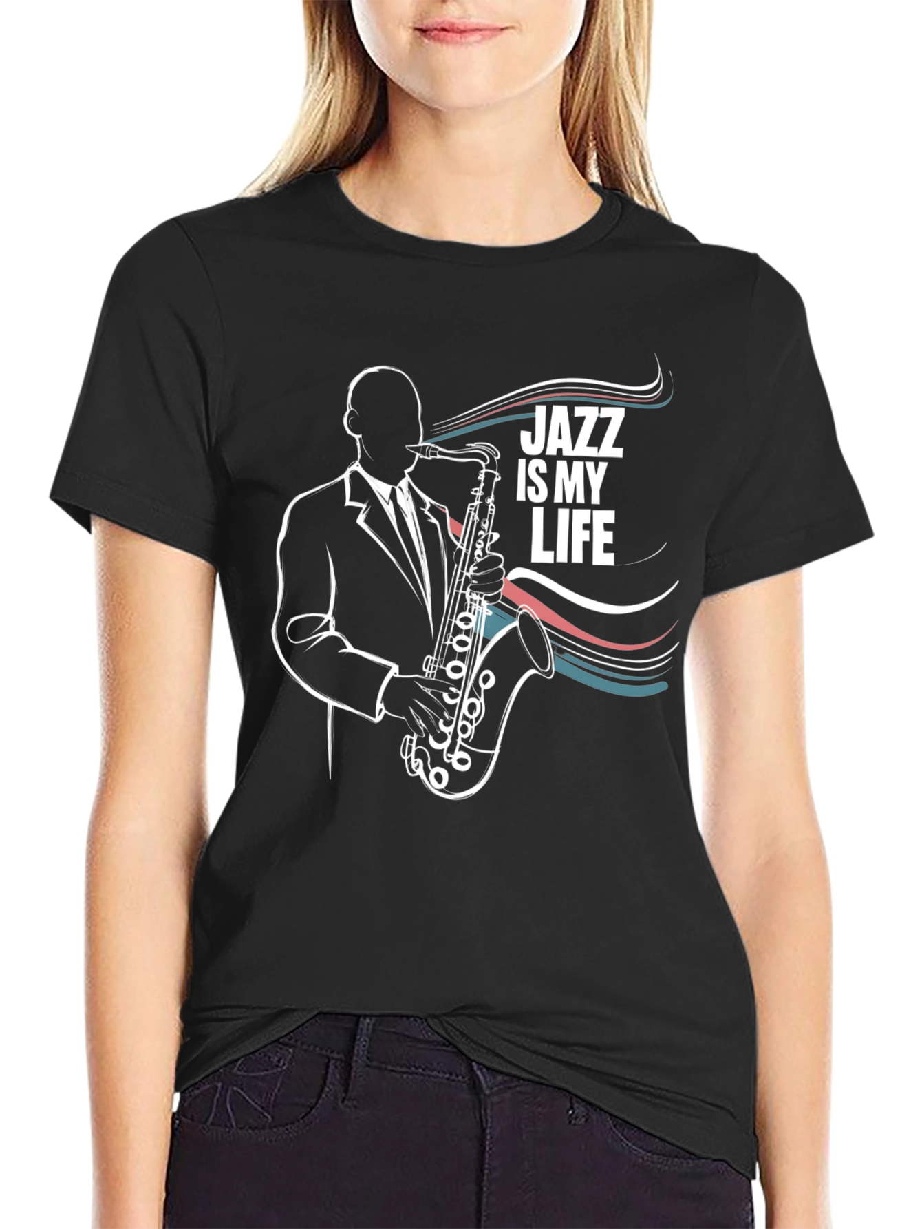 Jazz is My Life T-Shirt: Saxophone Player Graphic Tee